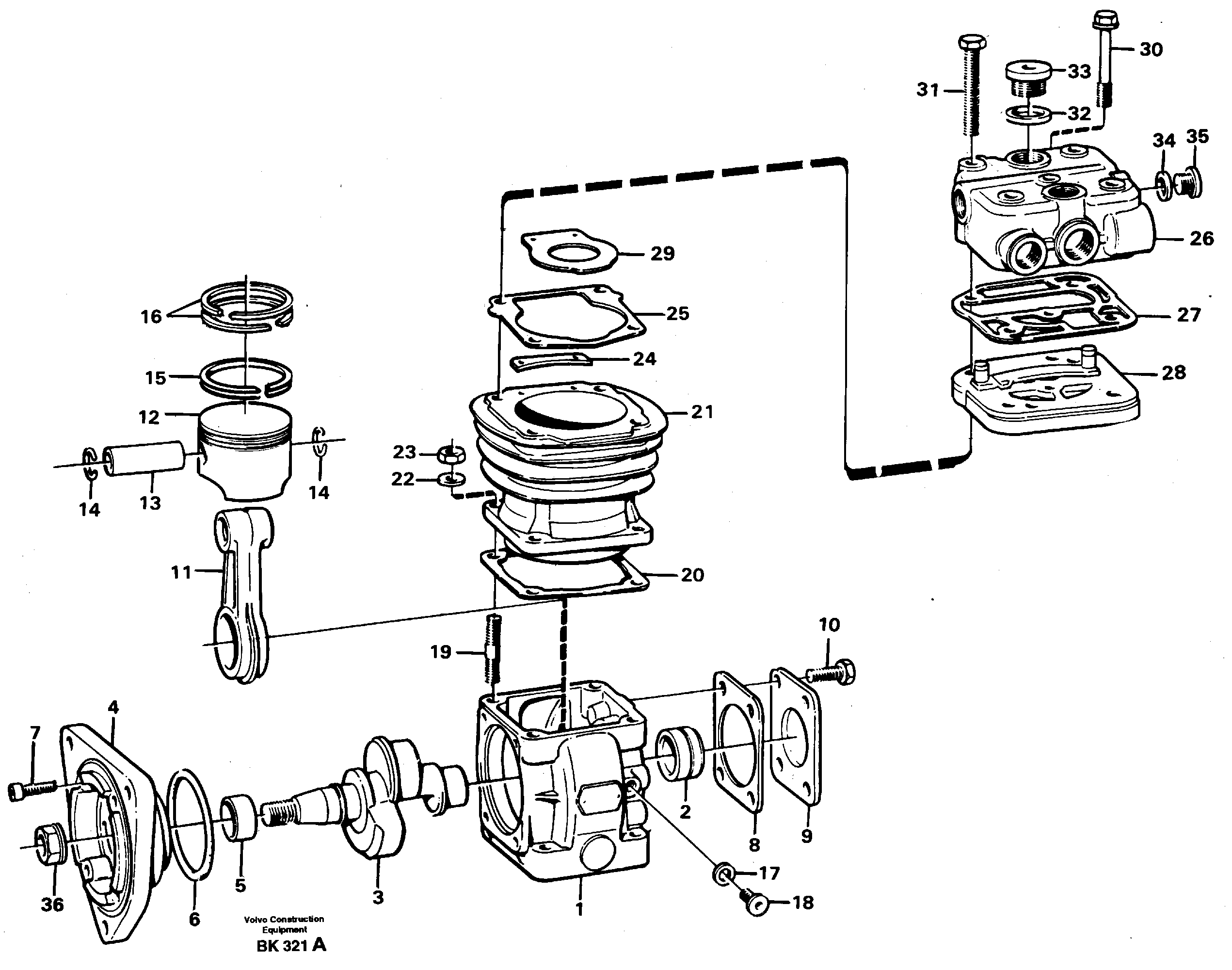 Air compressor — volvo parts diagram