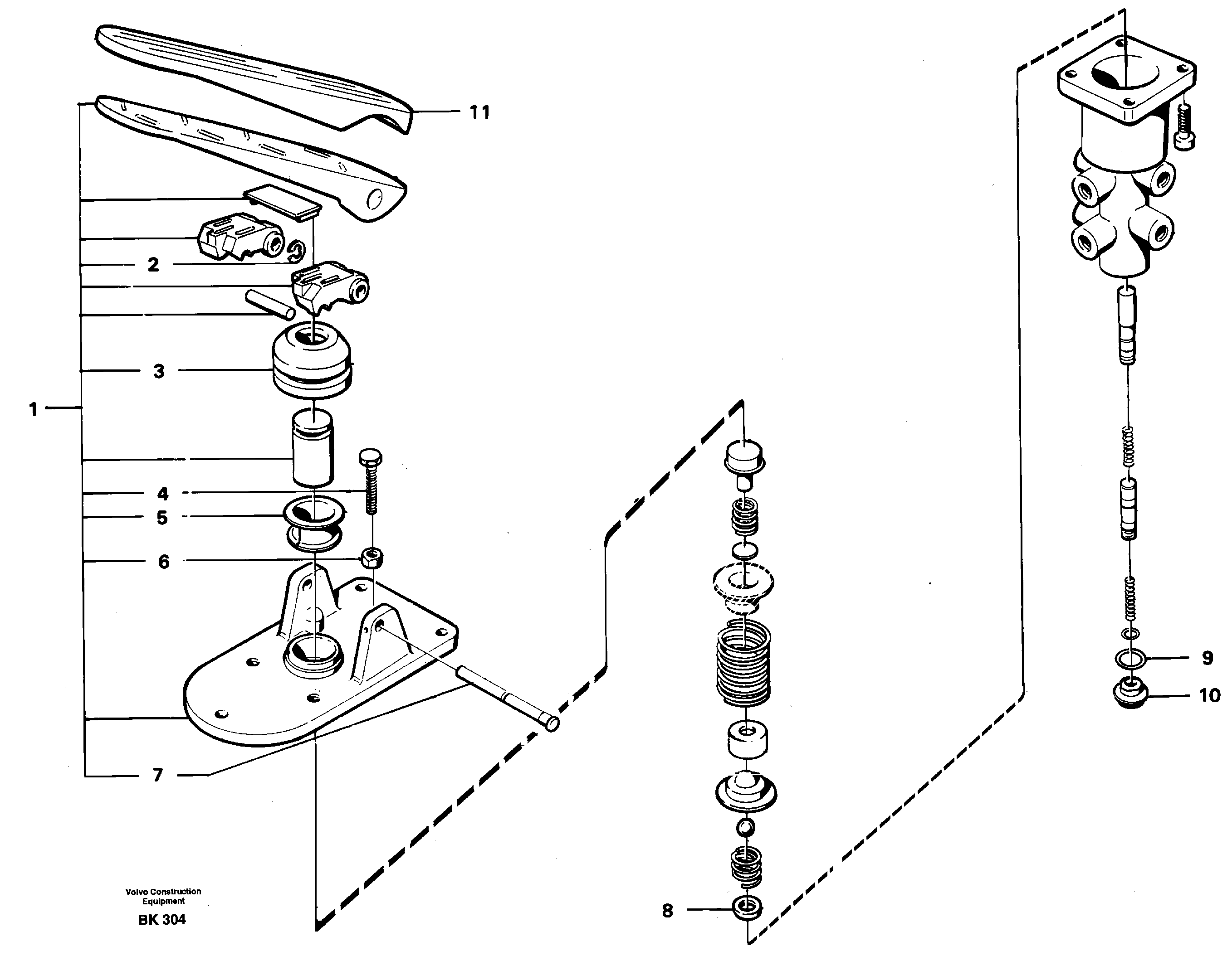 Footbrake valve — volvo parts diagram