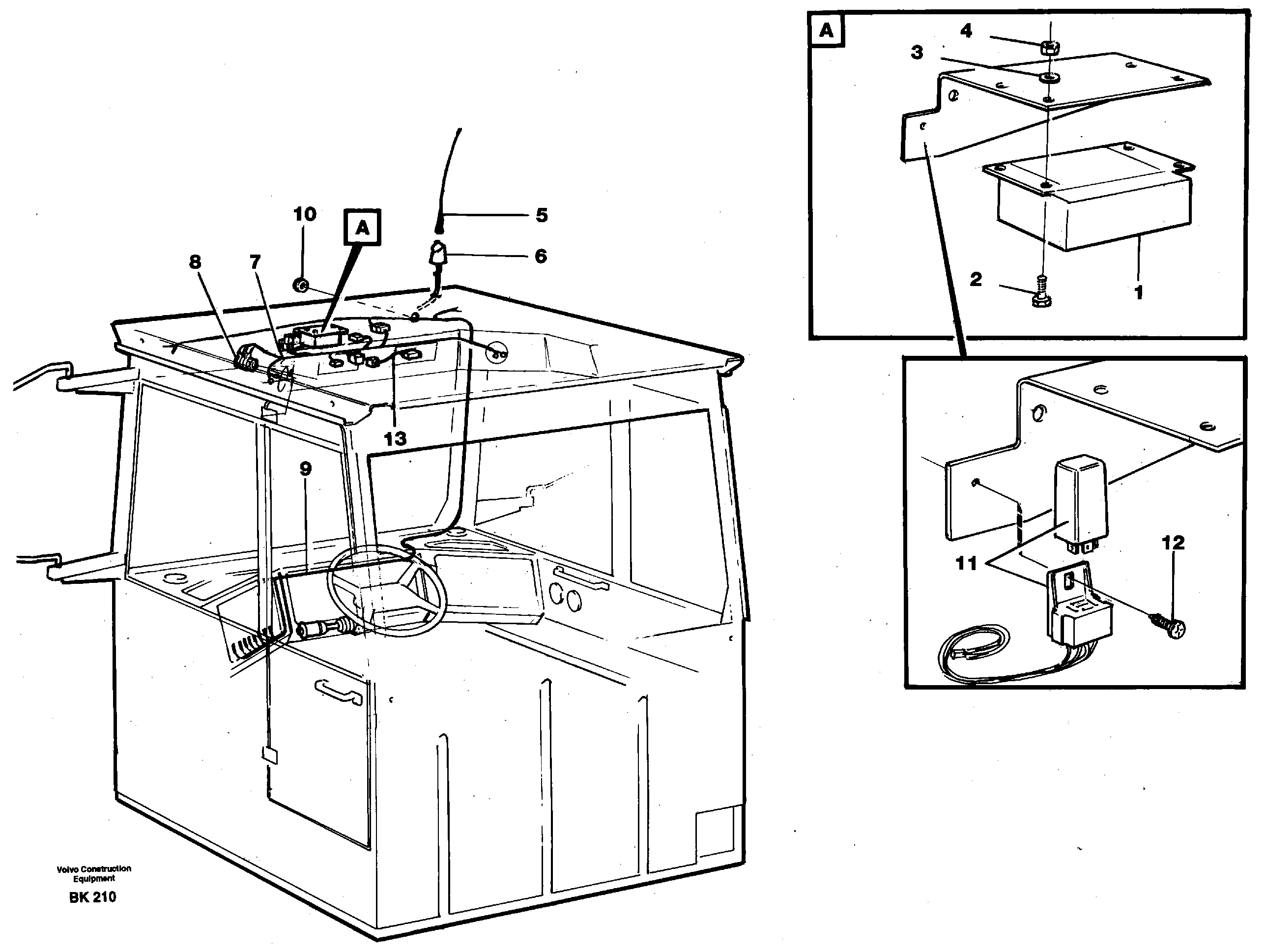 Voltage converter and cable harness for radio.  93059 — volvo parts diagram