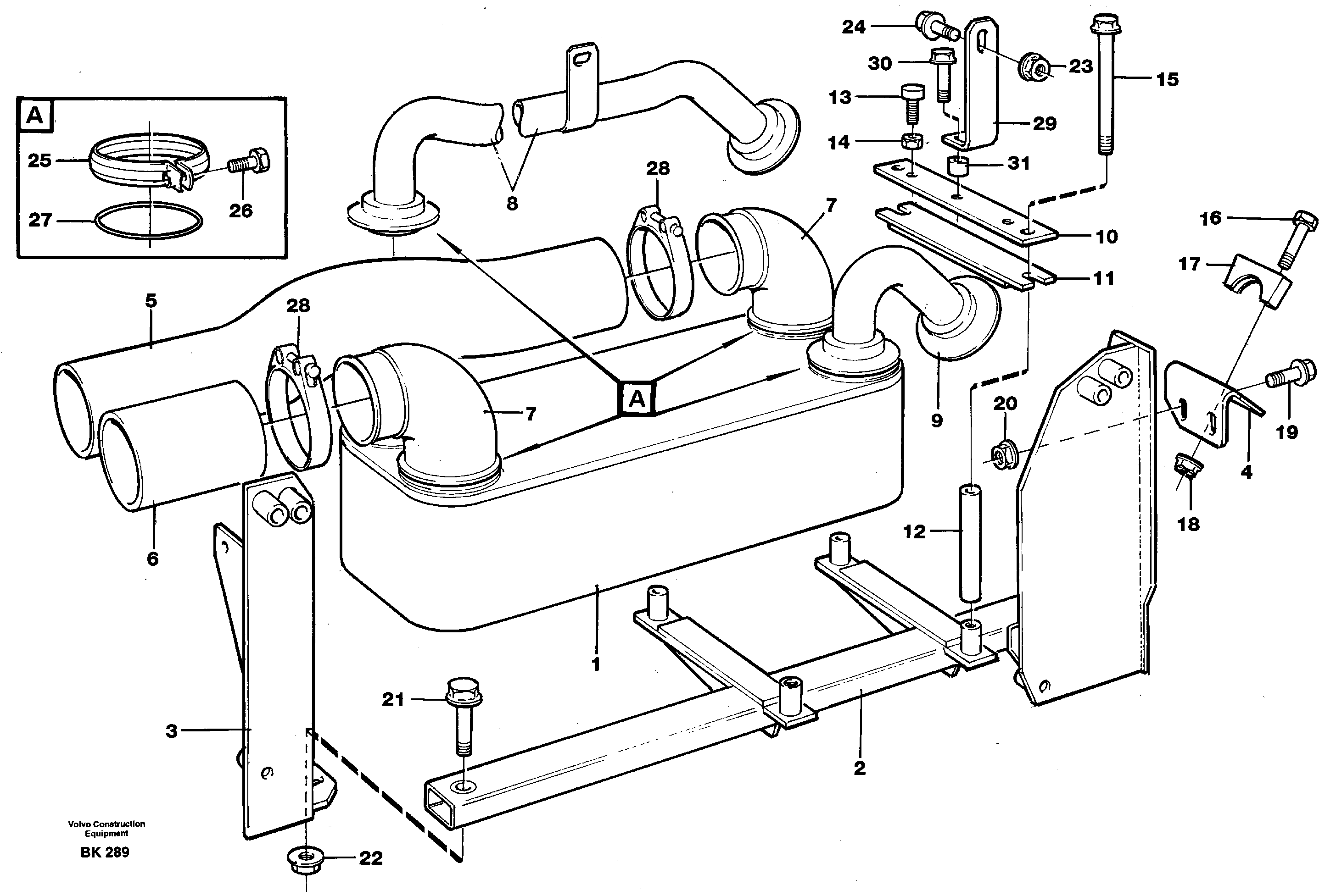 Heat exchanger — volvo parts diagram