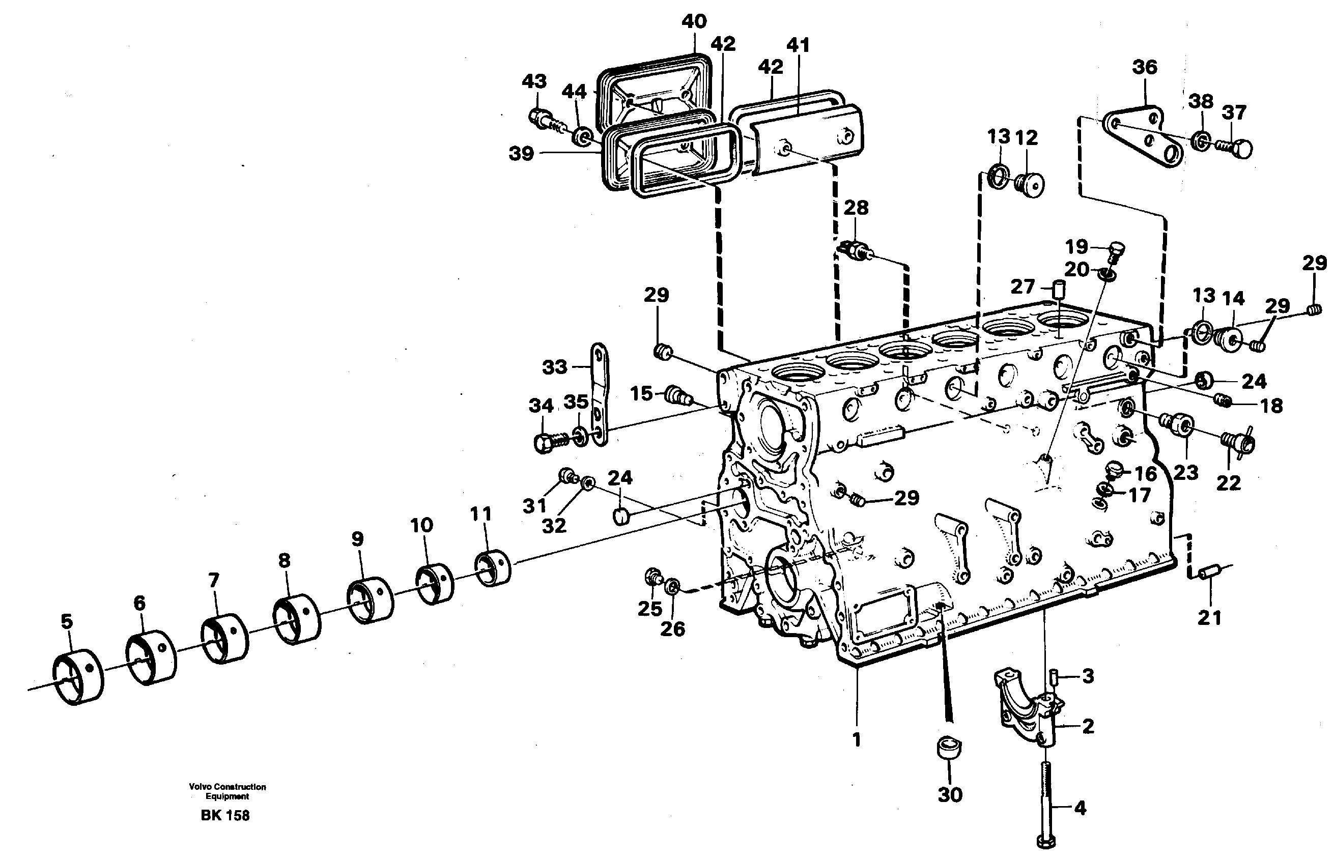 Cylinder block — volvo parts diagram