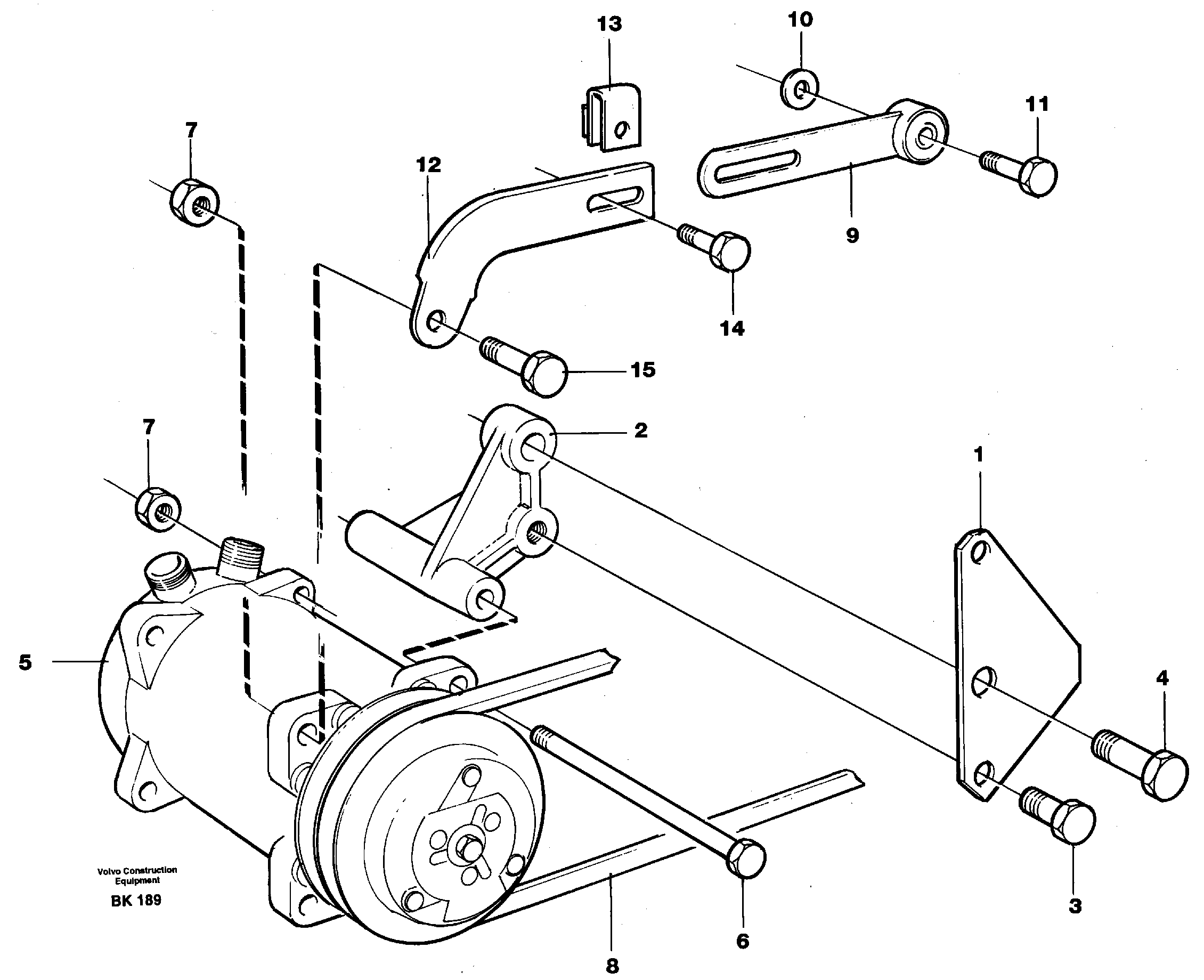 Compressor for cooling agent R134a with fitting parts  93006 — volvo parts diagram