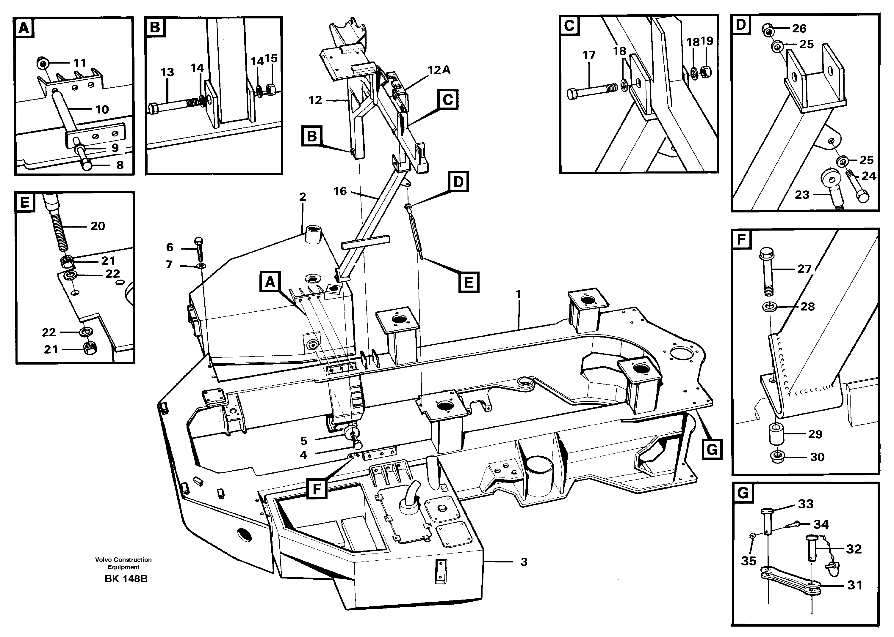 Frame, Front — volvo parts diagram