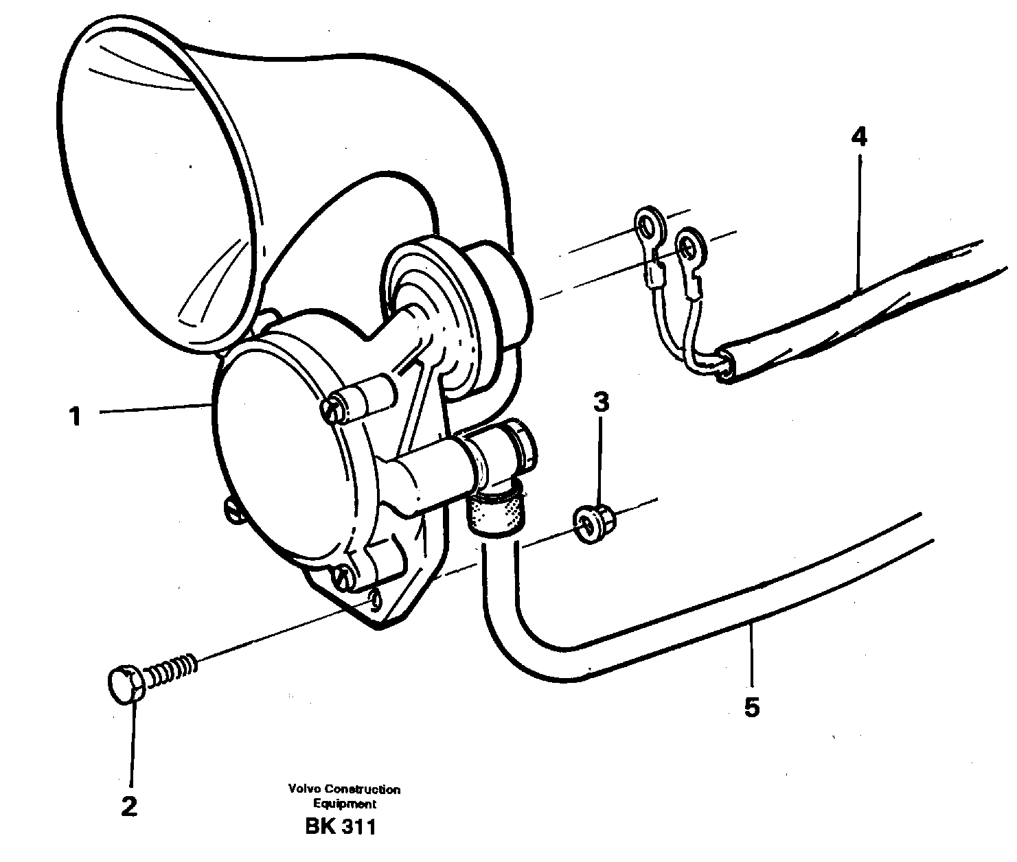 Compressor horn — volvo parts diagram