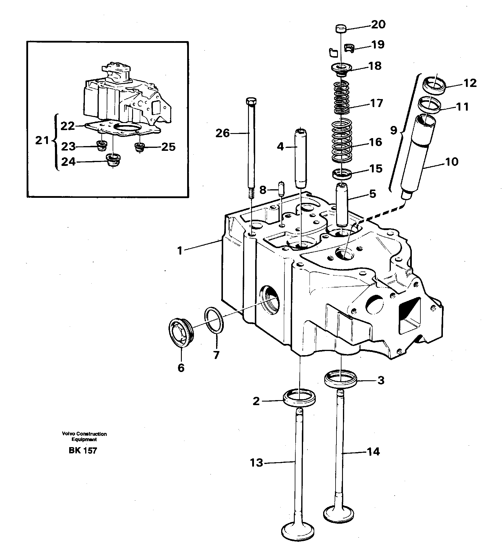 Cylinder head — volvo parts diagram