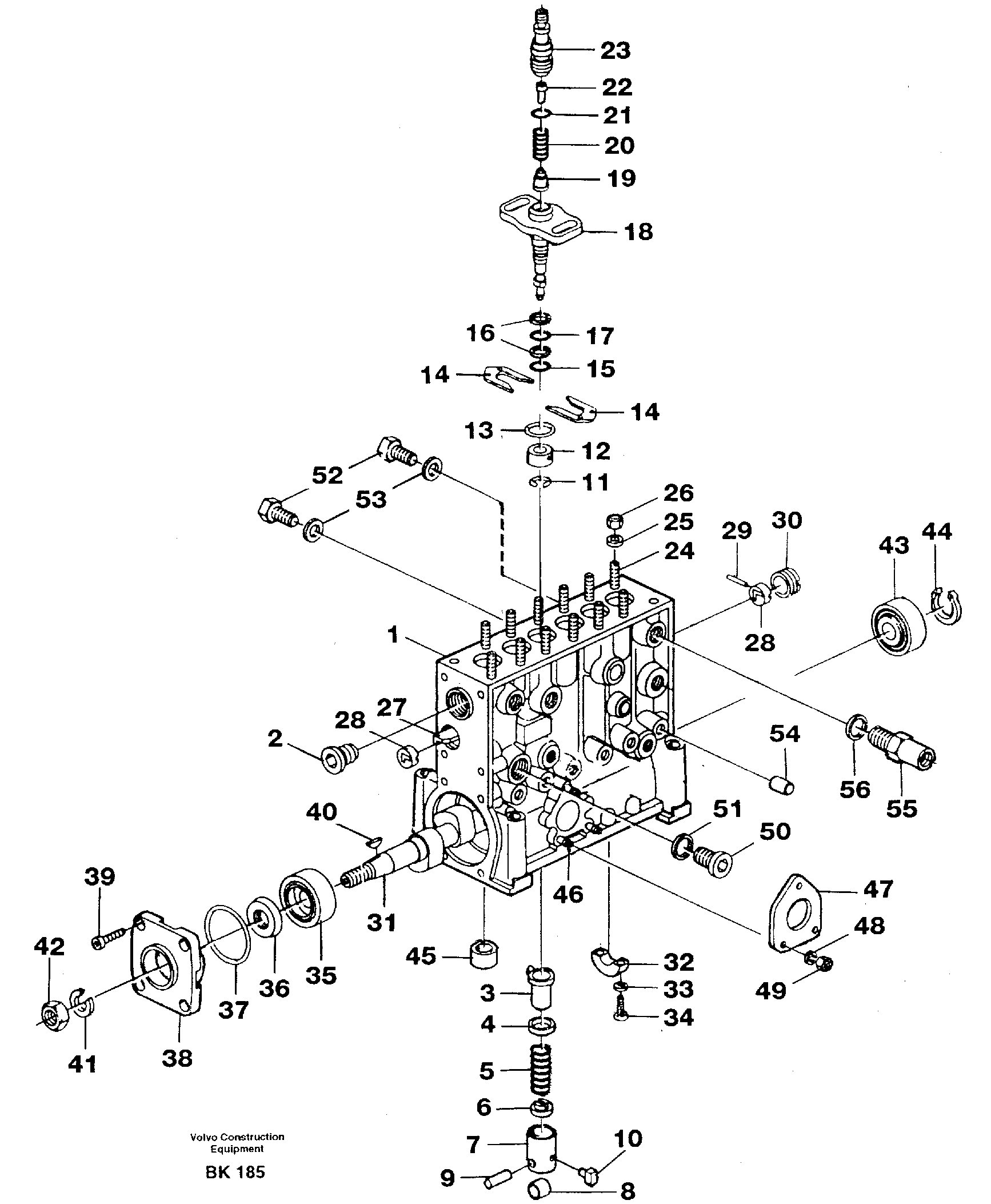 Injection pump — volvo parts diagram