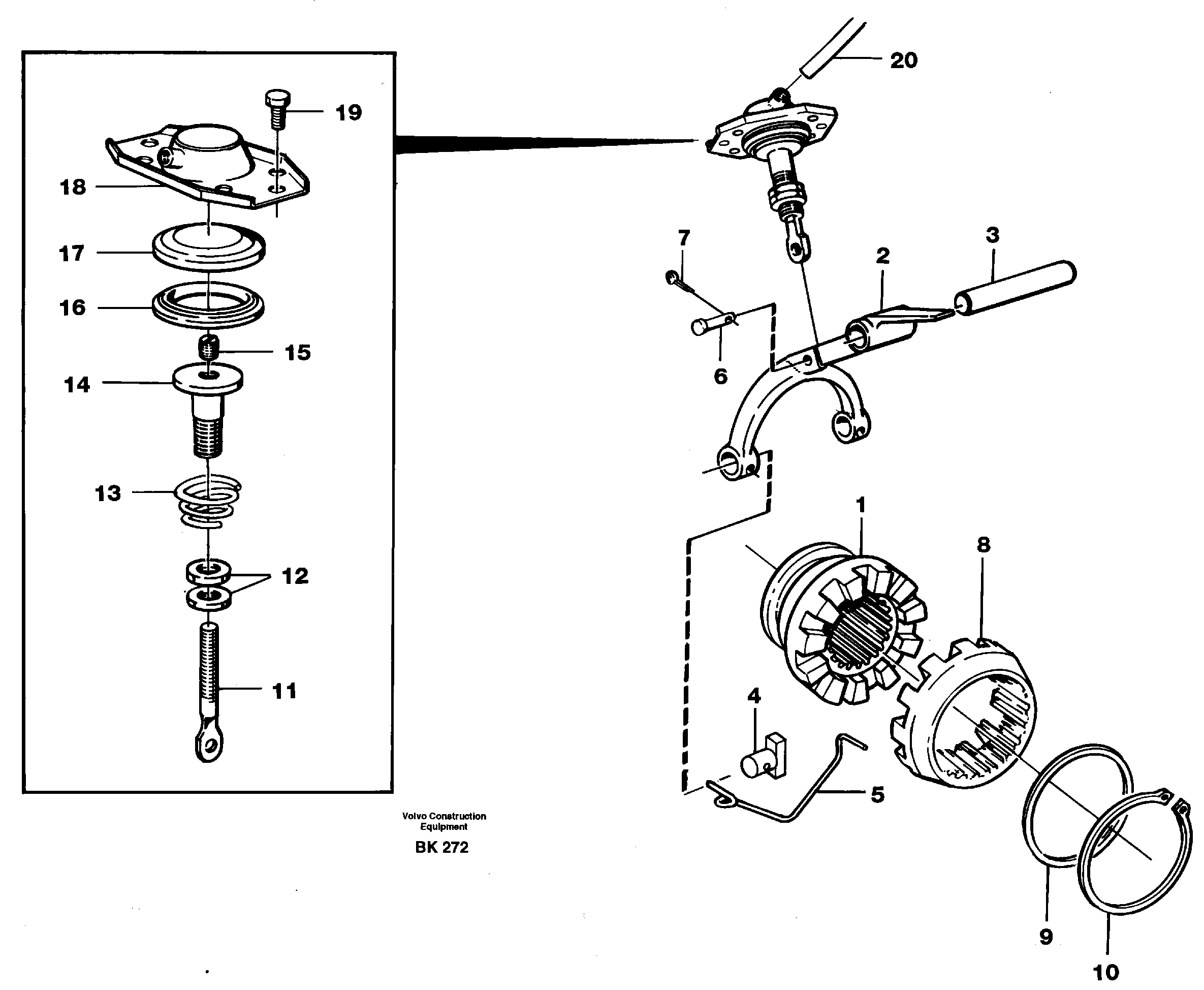 Differential lock — volvo parts diagram