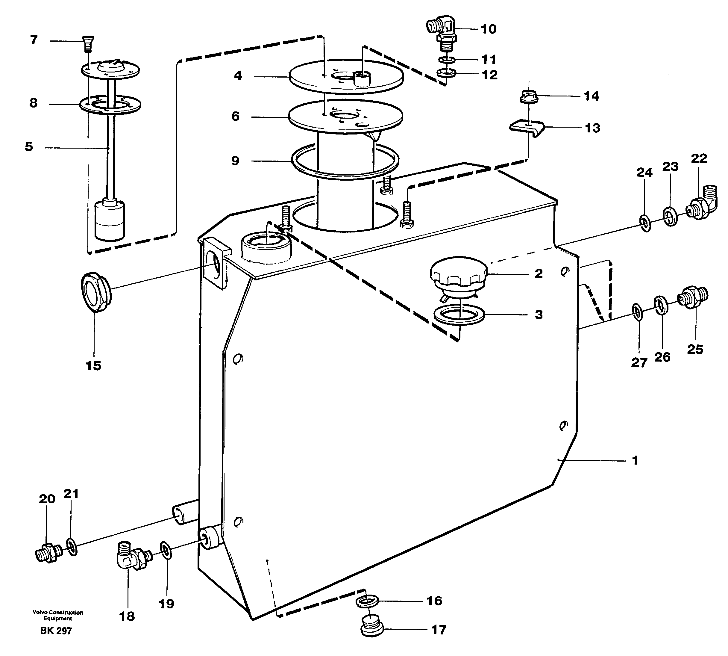 Oil tank — volvo parts diagram