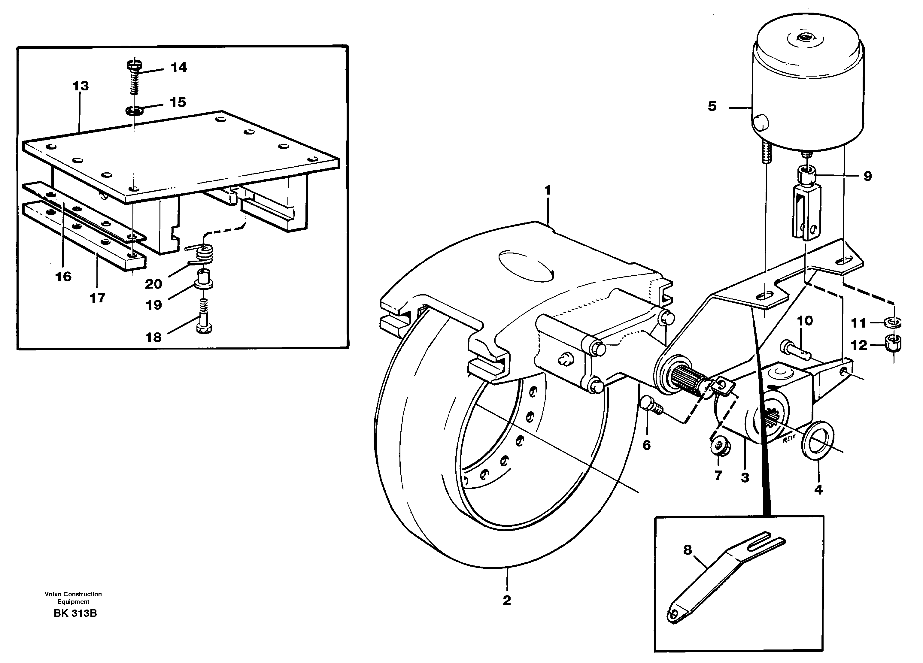 Universaljoint brake — volvo parts diagram