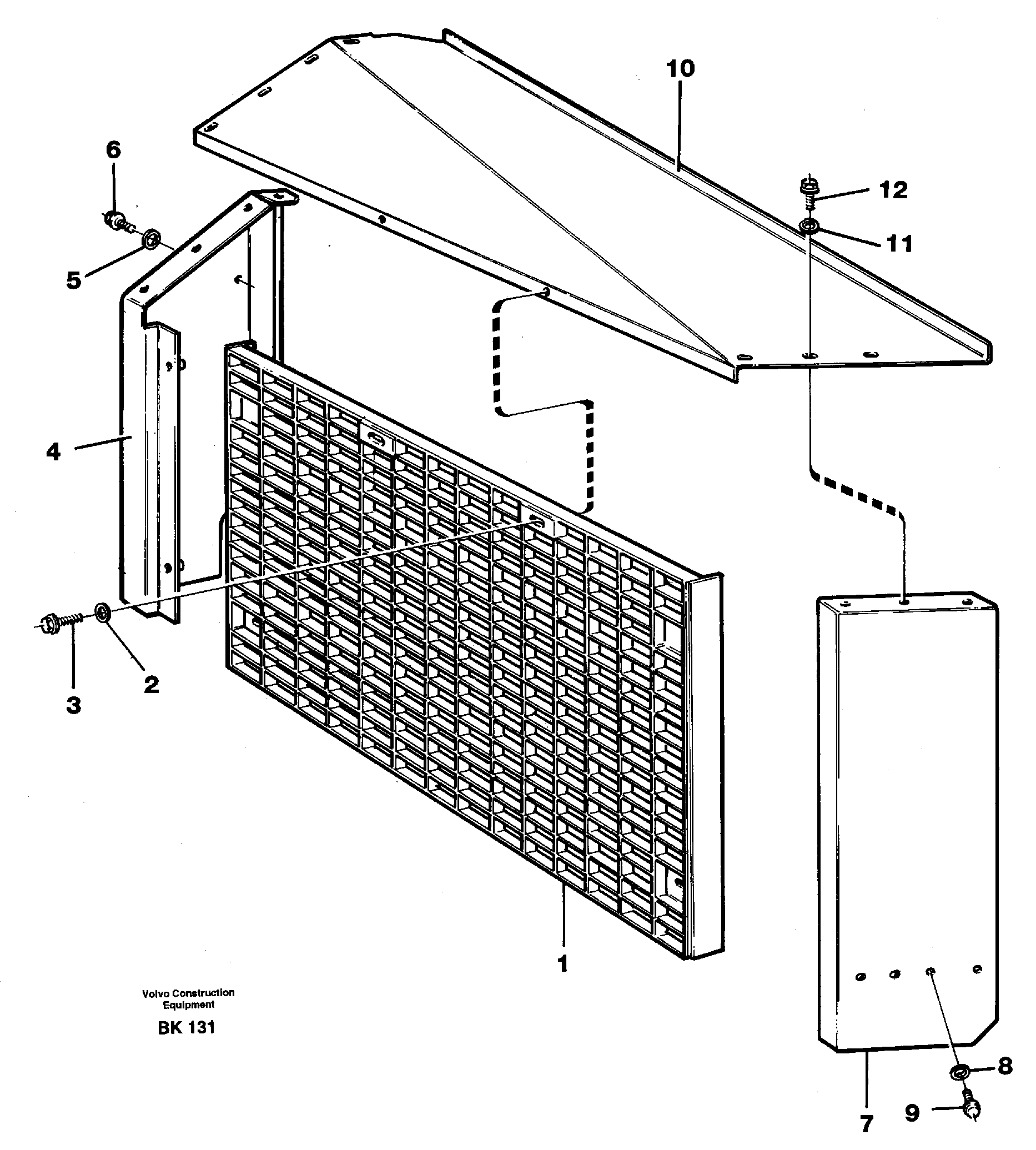Radiator casing — volvo parts diagram