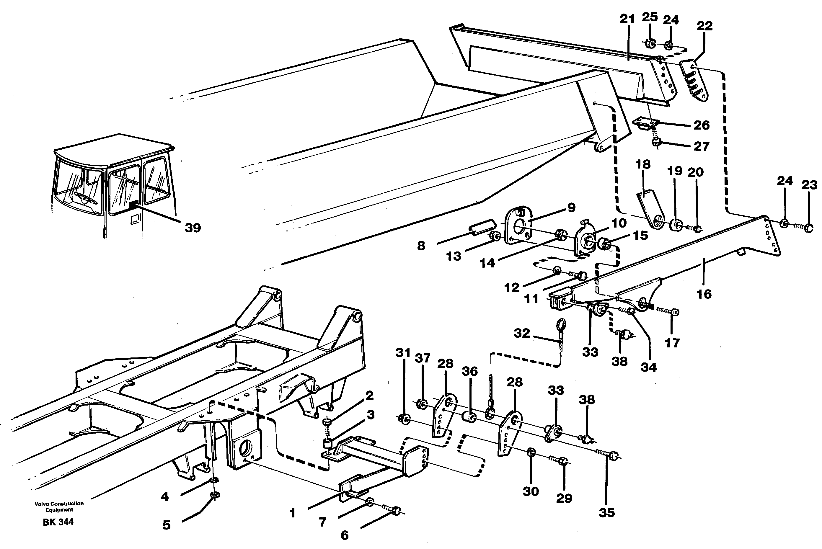 Overhung tailgate  93078 — volvo parts diagram