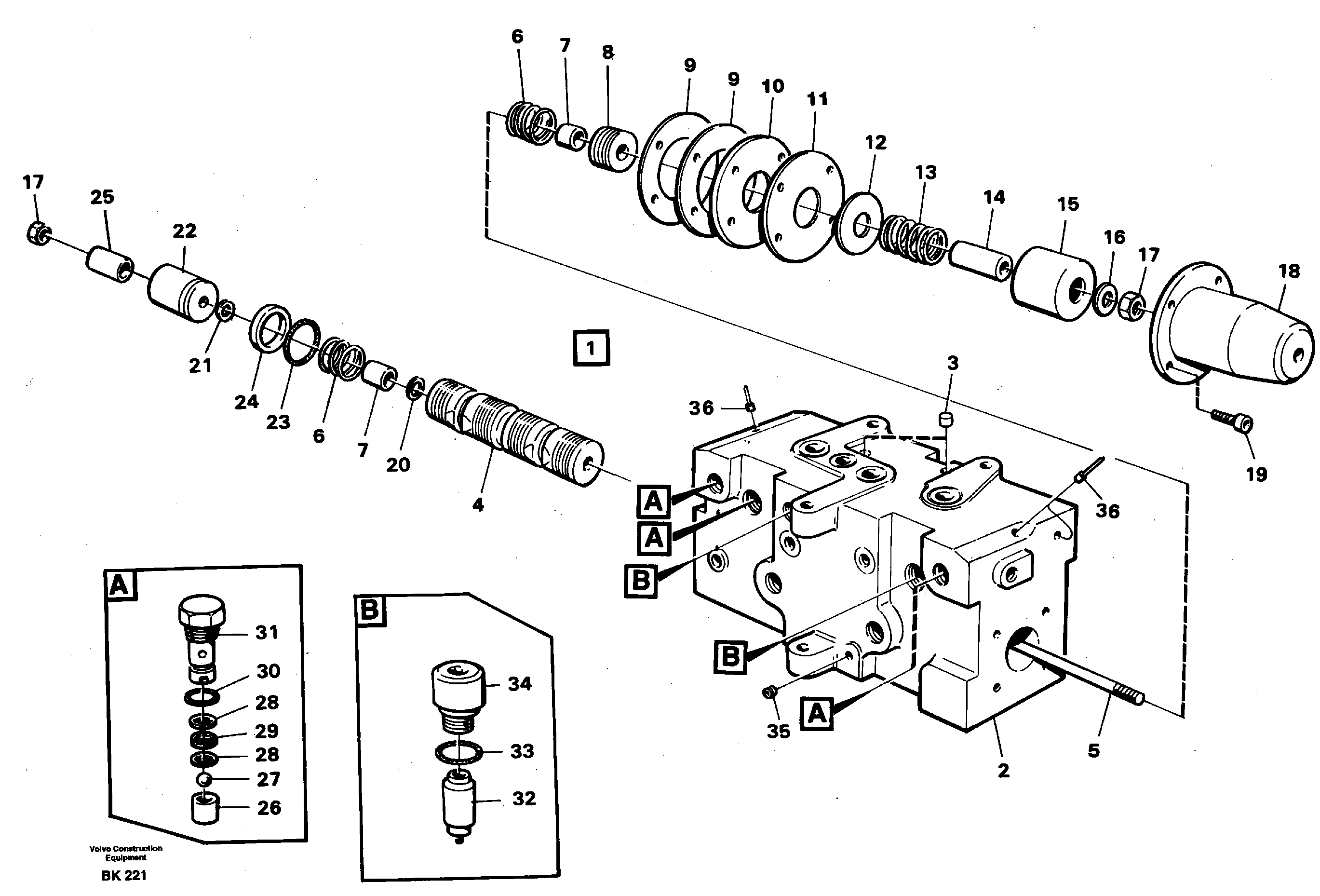 Steering unit — volvo parts diagram