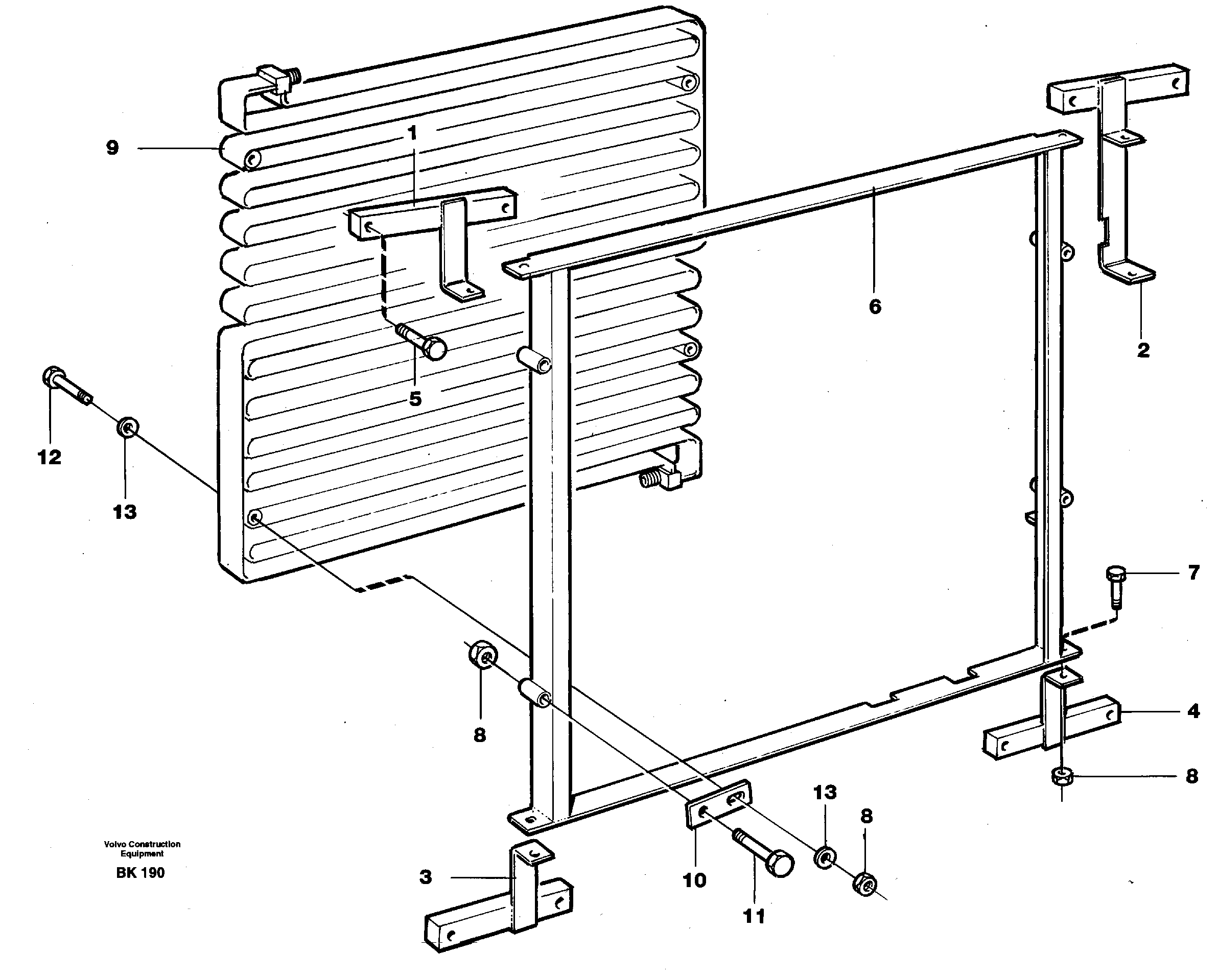 Condenser divice air-condition  93006 — volvo parts diagram
