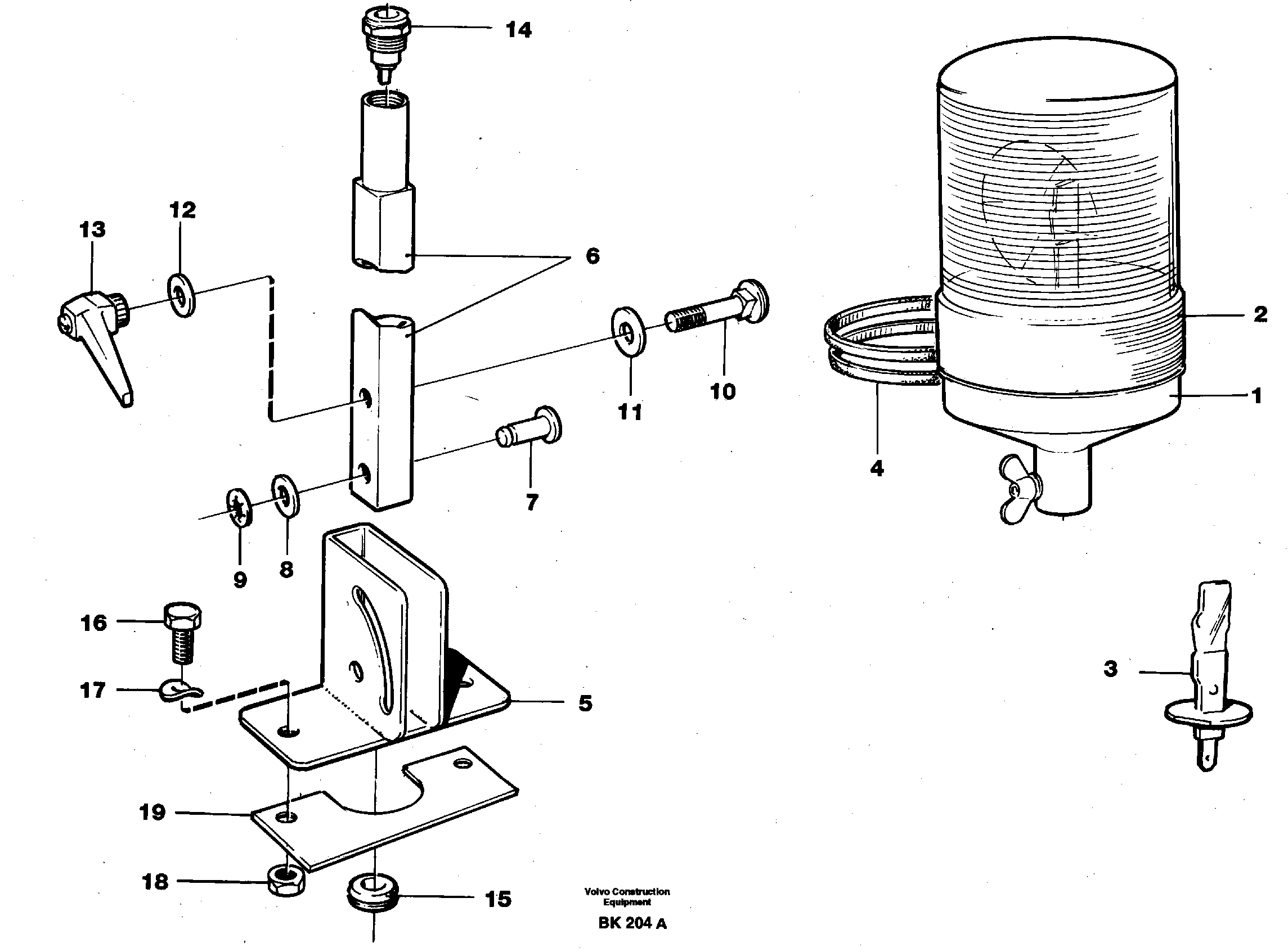 Rotating beacon  91897 — volvo parts diagram