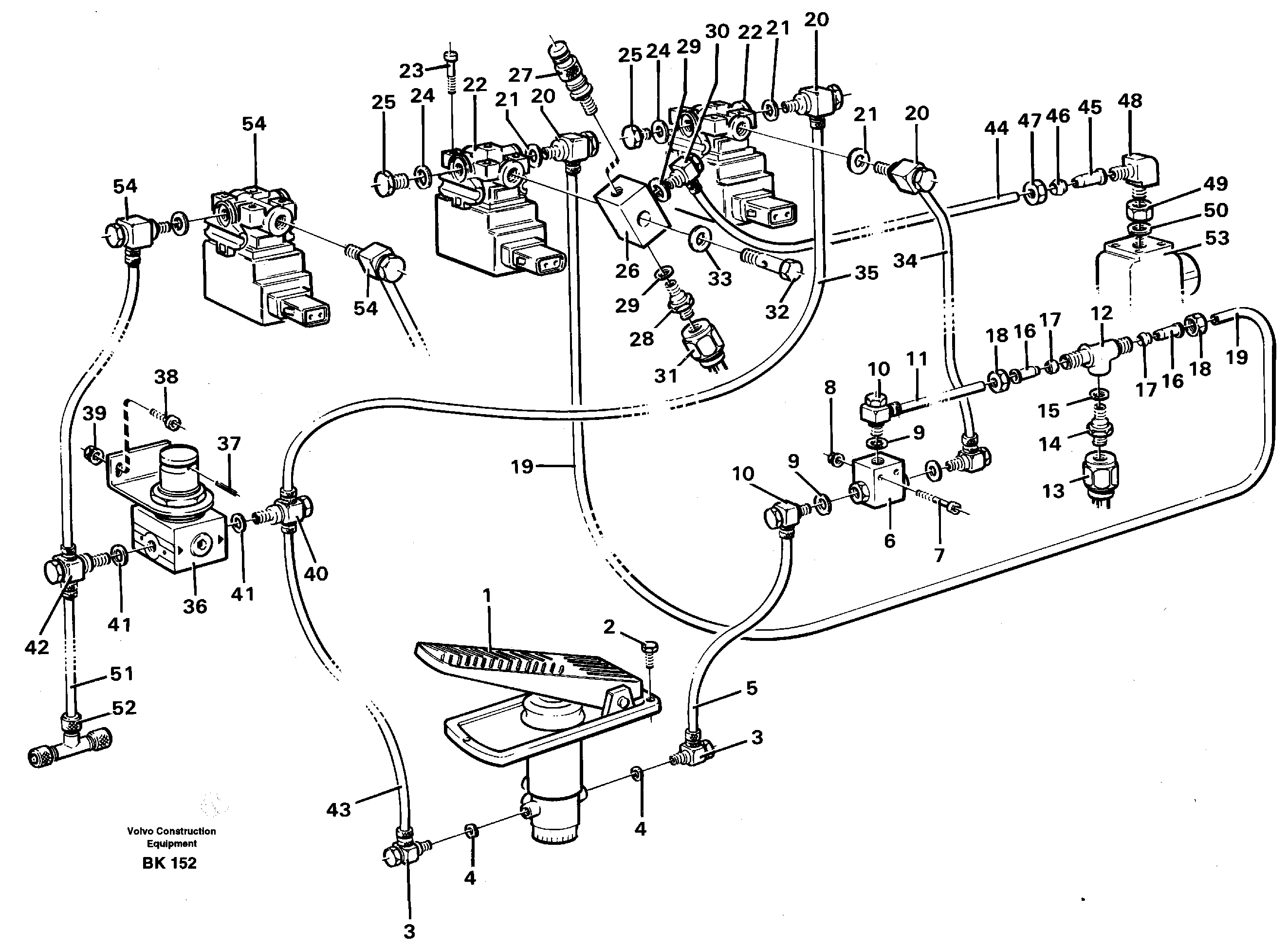 Pneumatic air system, transmission  SER NO - 4610 — volvo parts diagram