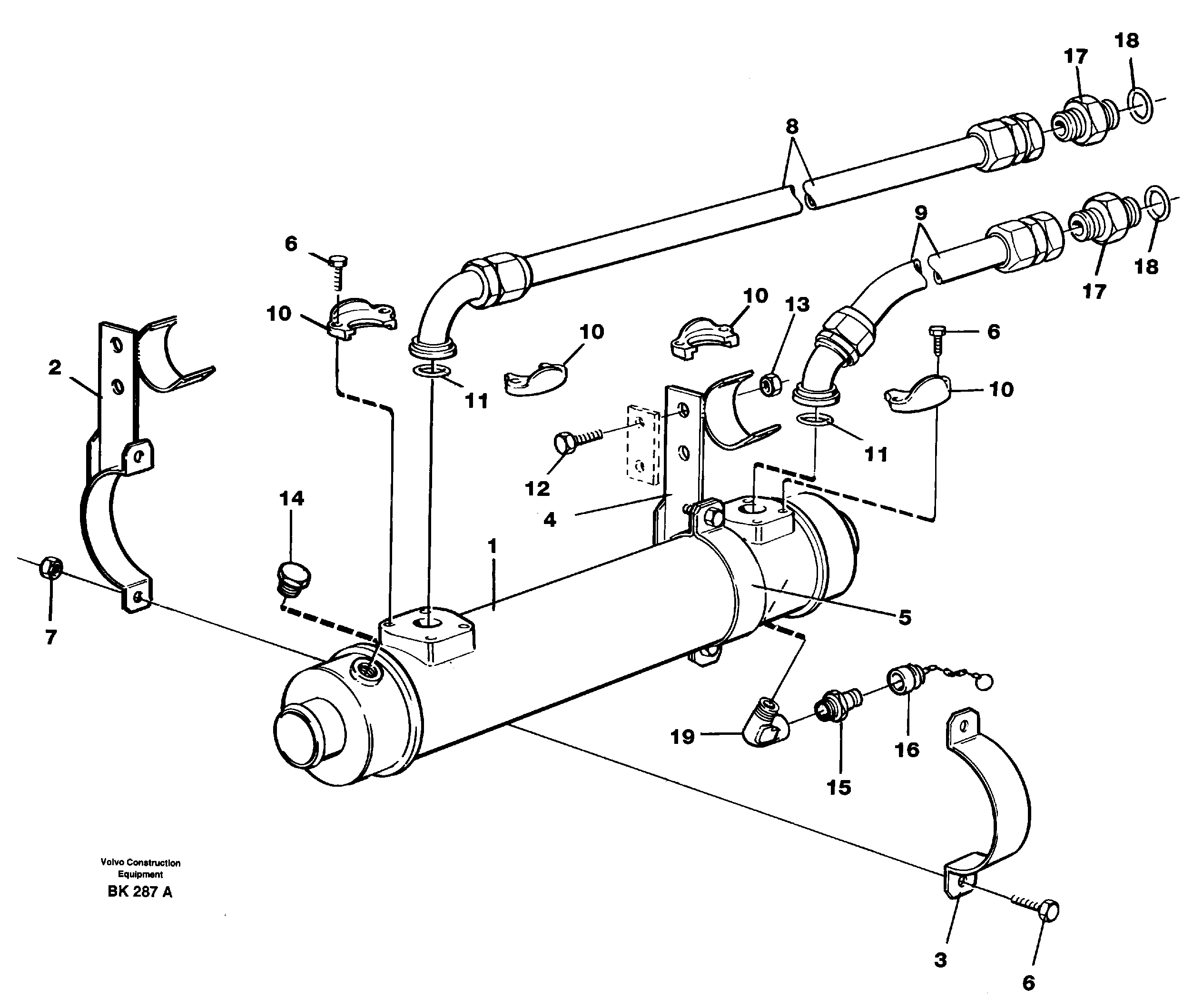 Oil cooler — volvo parts diagram