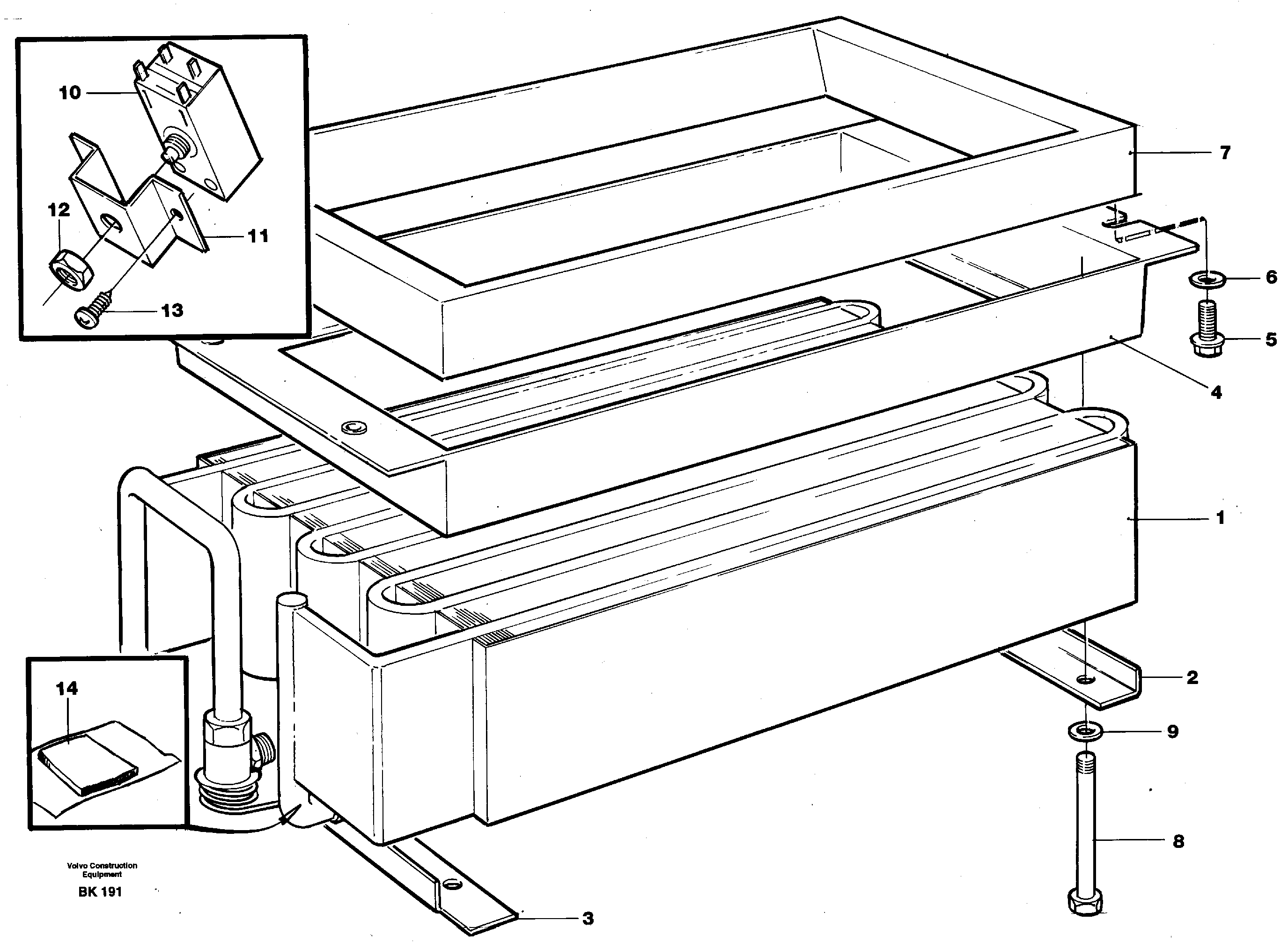 Evaporator with fitting parts  93006 — volvo parts diagram