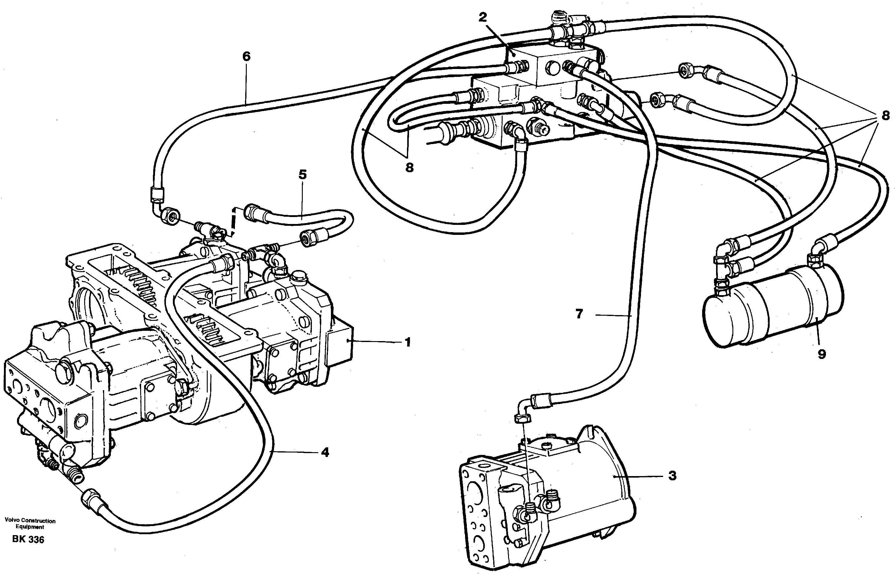Steering system, pipes and hoses — volvo parts diagram
