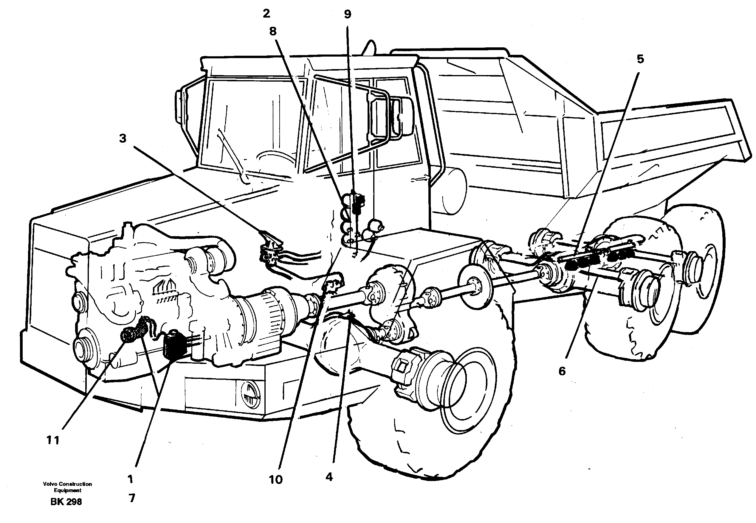 Hydraulic brake system — volvo parts diagram