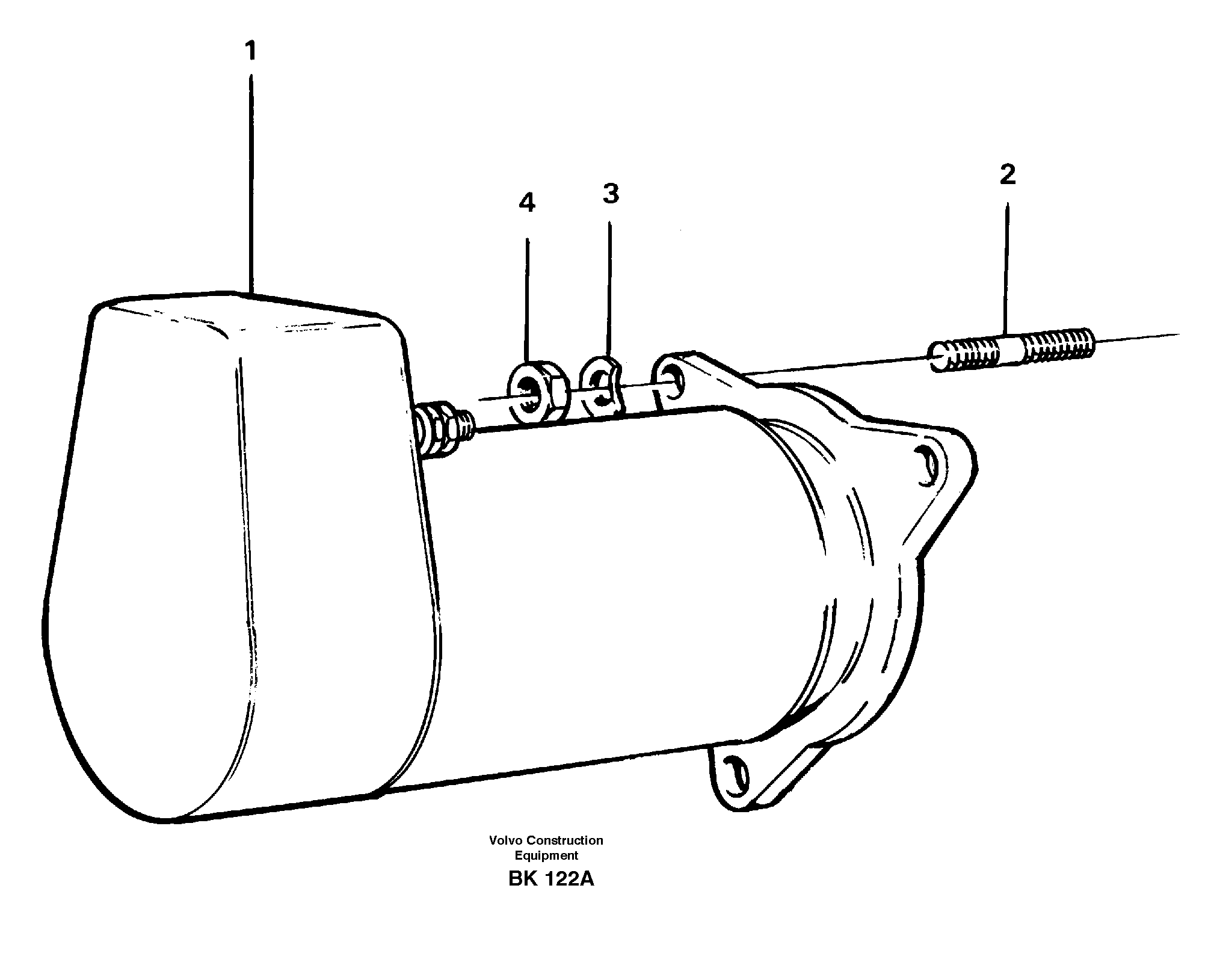 Starter motor, mounting — volvo parts diagram