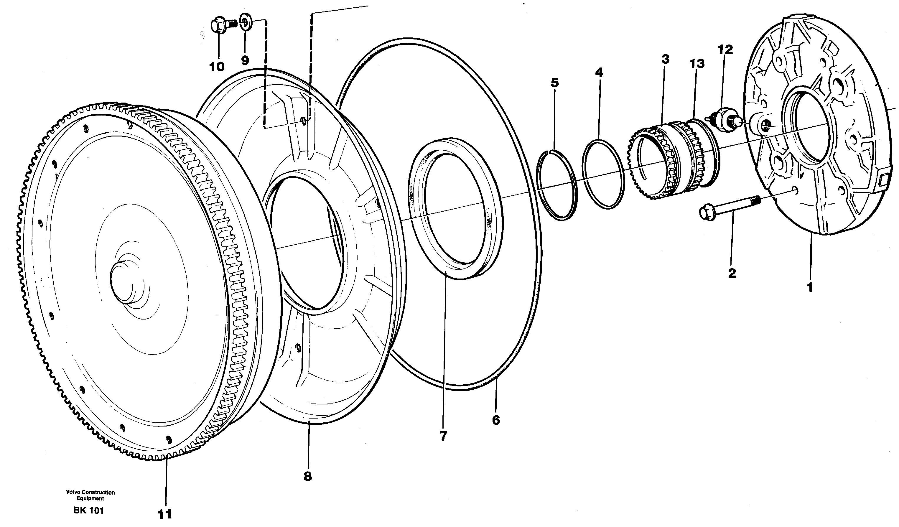 Torque converter and oil pump — volvo parts diagram