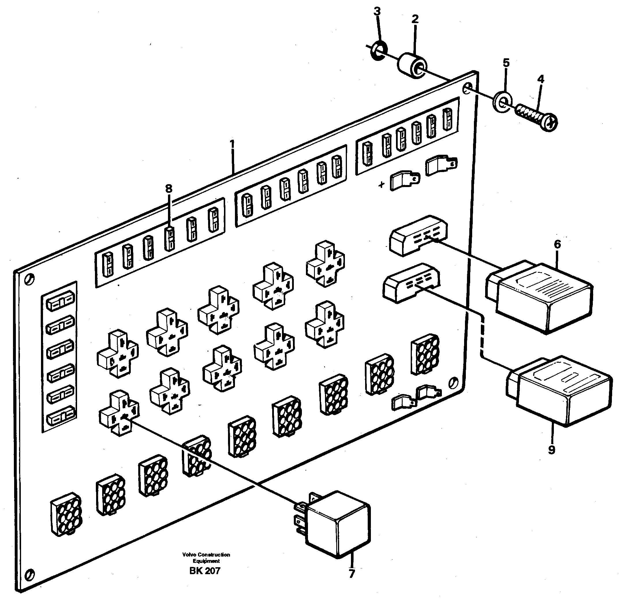 Electrical distribution box — volvo parts diagram