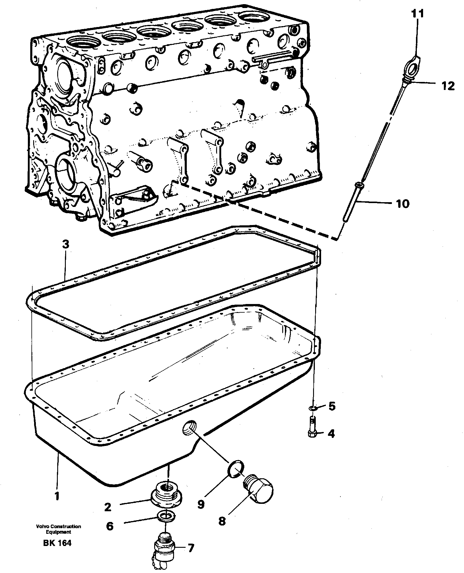 Oil sump — volvo parts diagram