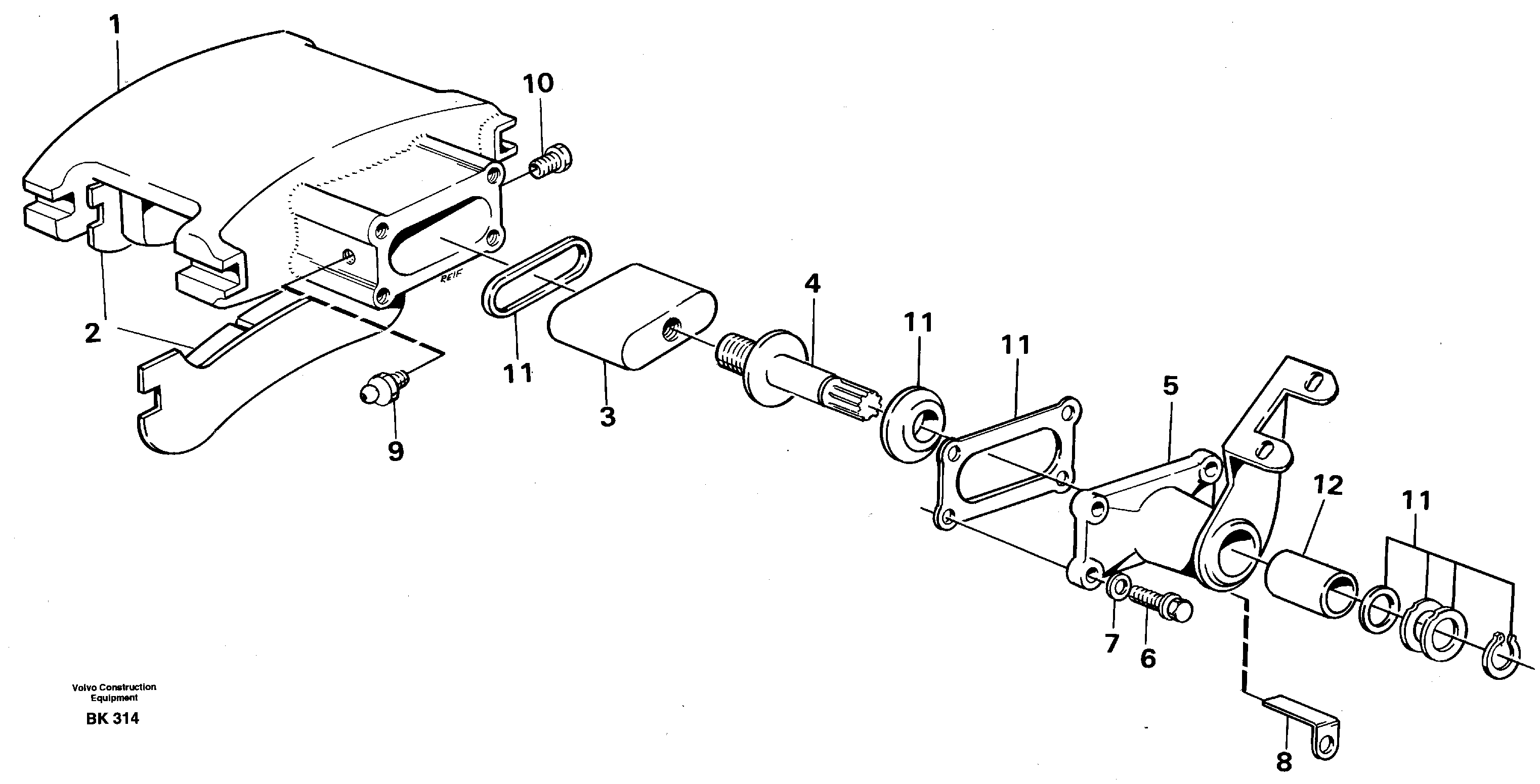 Disc brake — volvo parts diagram