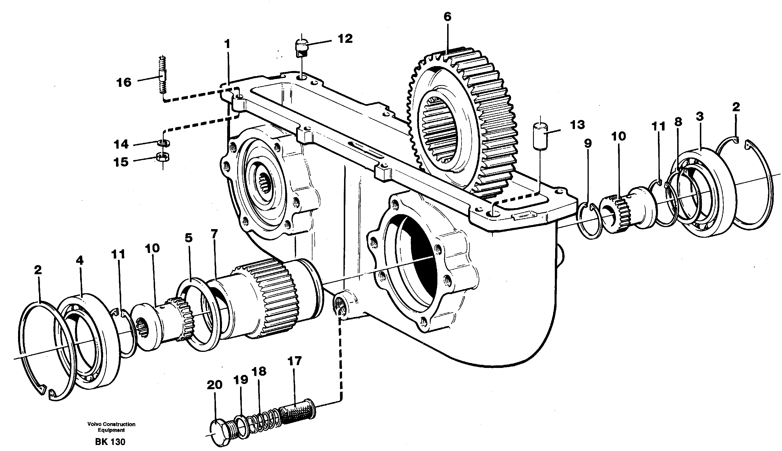 Pump drive power take-off — volvo parts diagram