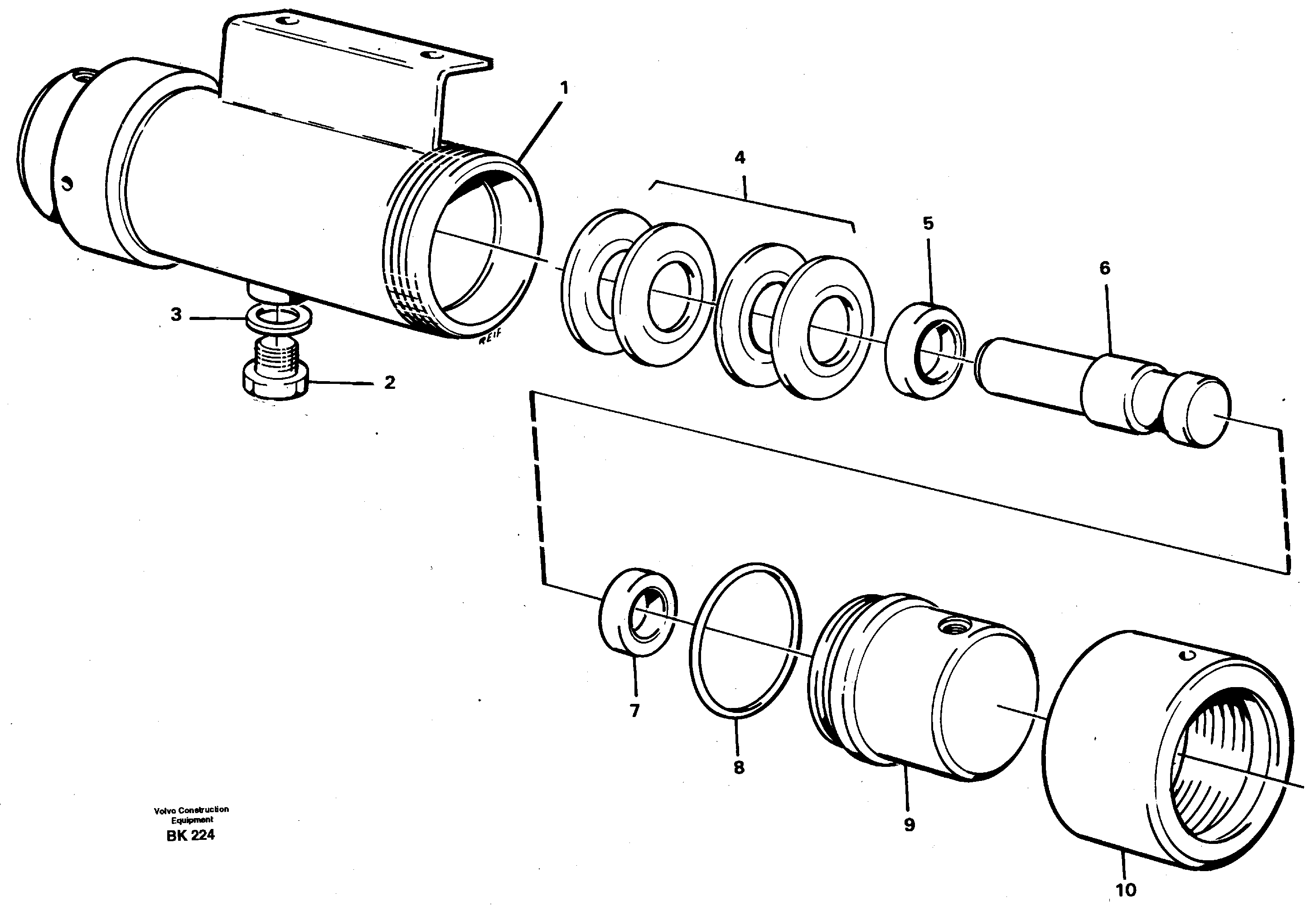 Damping cylinder — volvo parts diagram