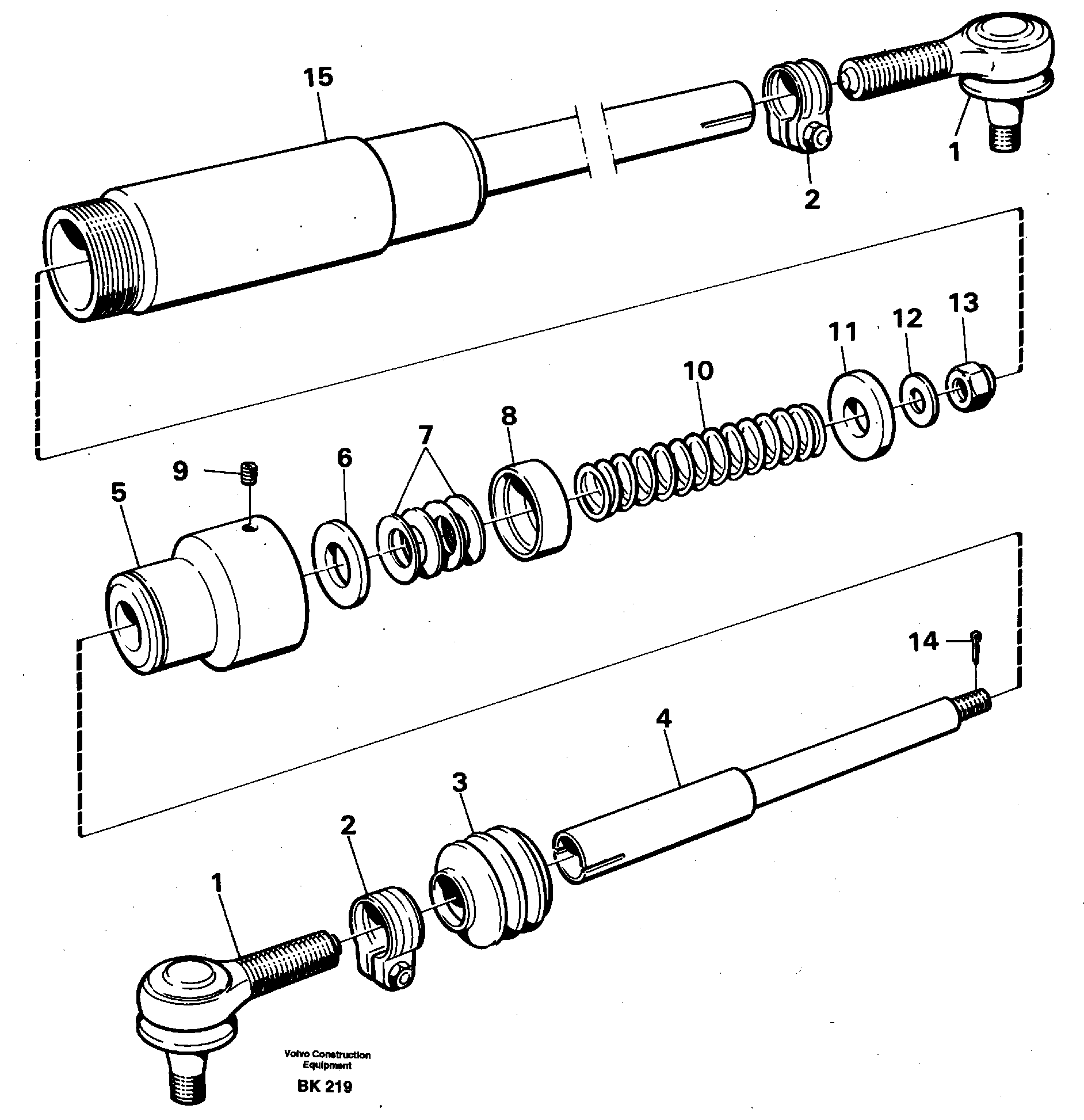 Drag rod — volvo parts diagram