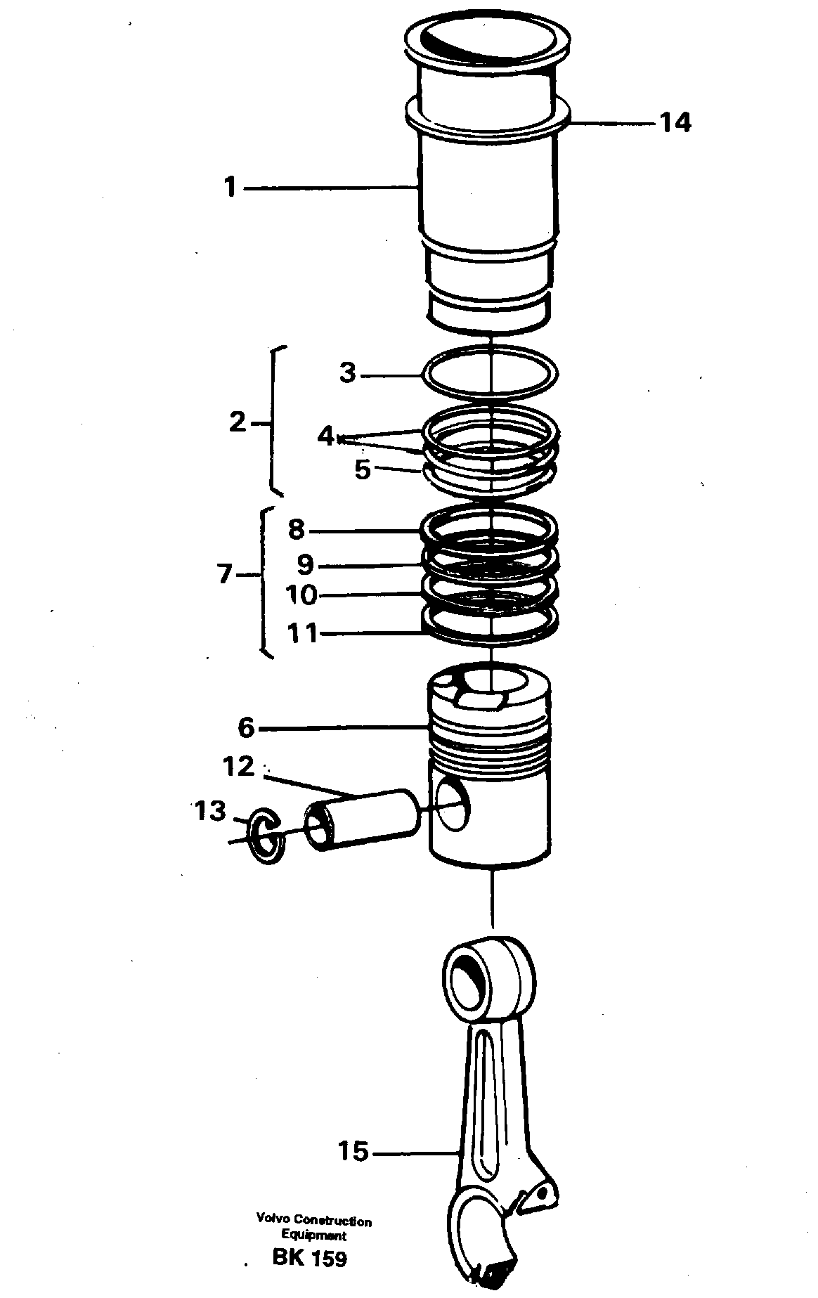 Cylinder liner — volvo parts diagram