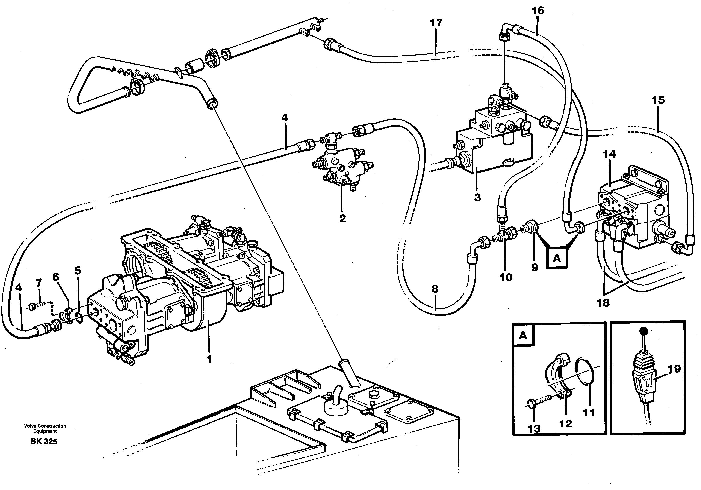 Tipping system, motor unit — volvo parts diagram