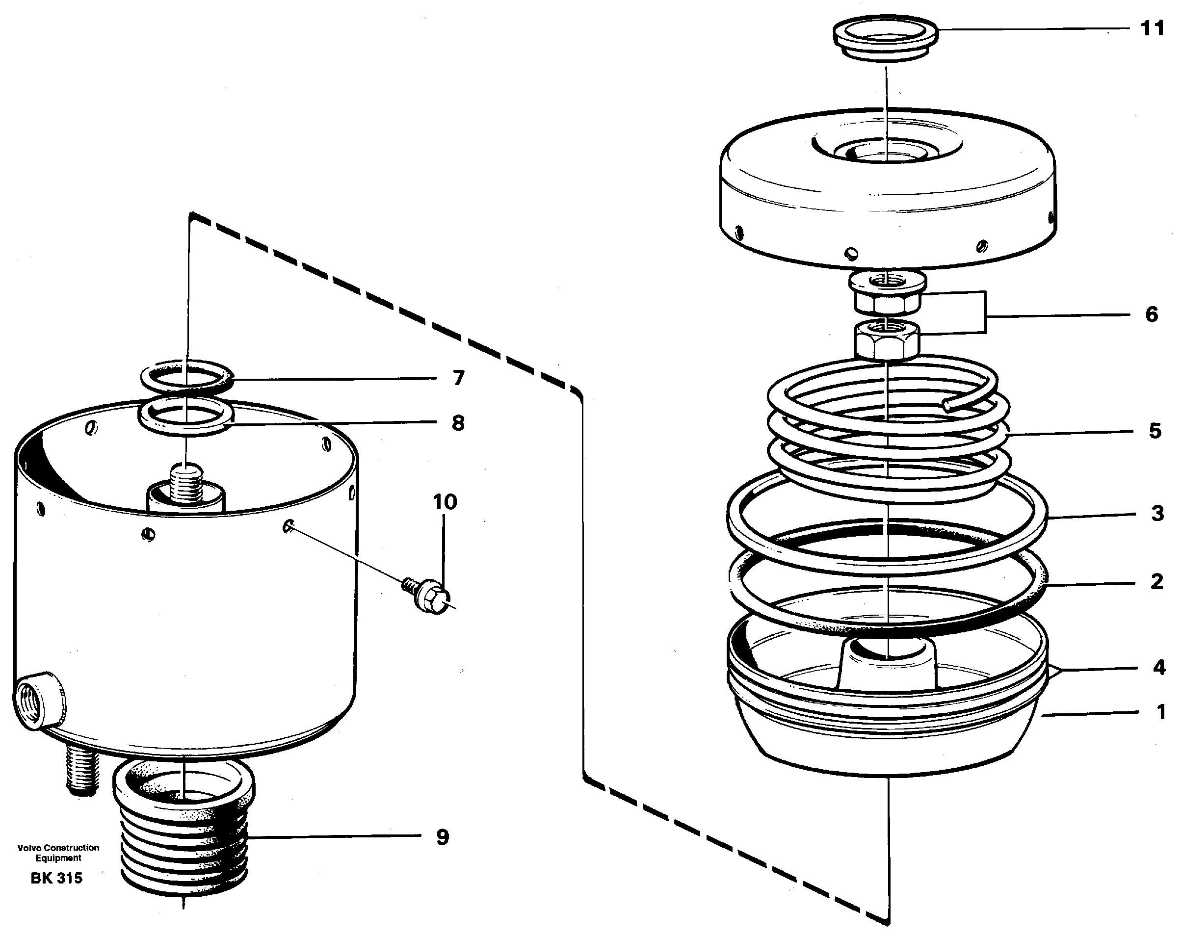 Brake cylinder — volvo parts diagram