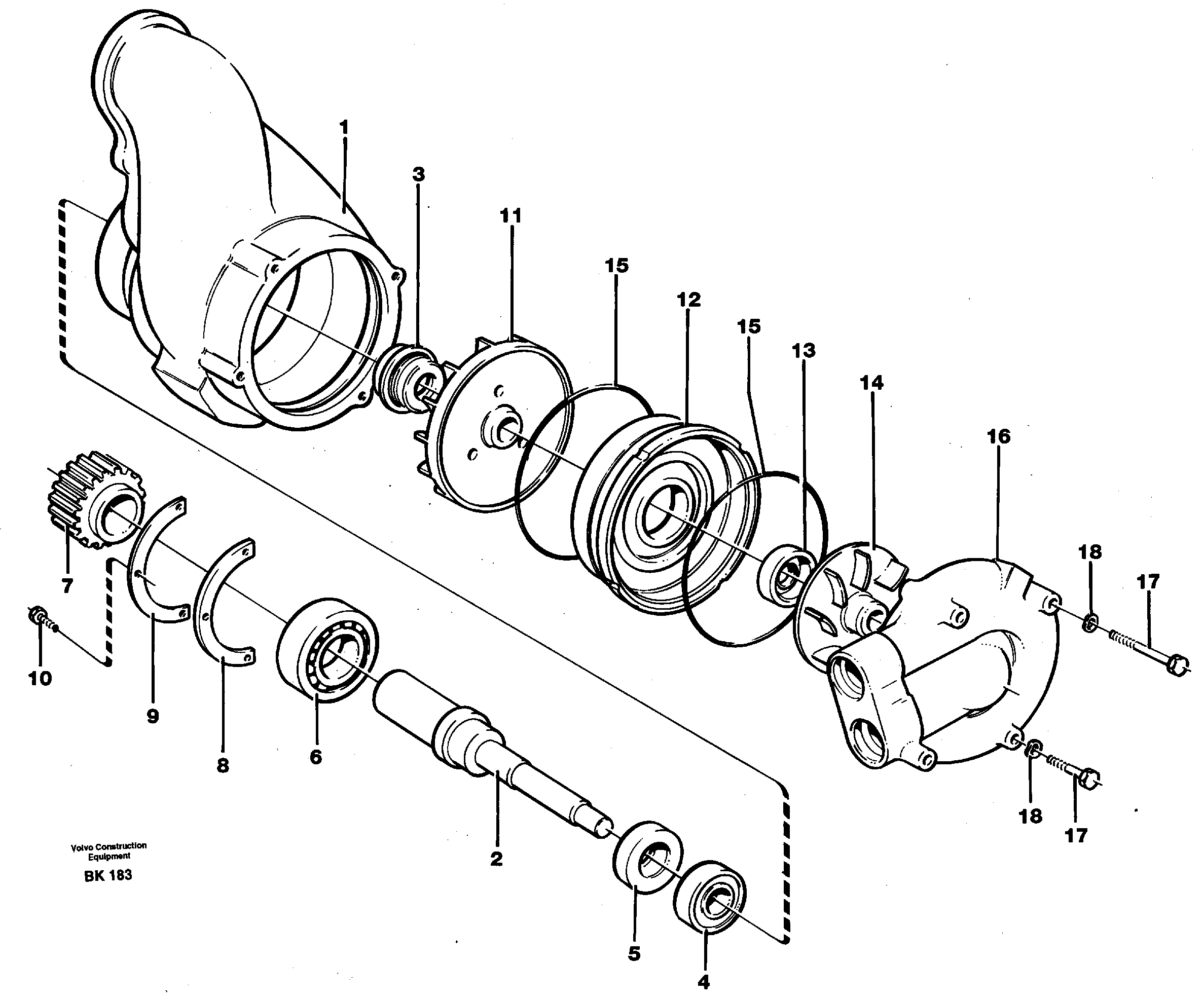 Water pump — volvo parts diagram
