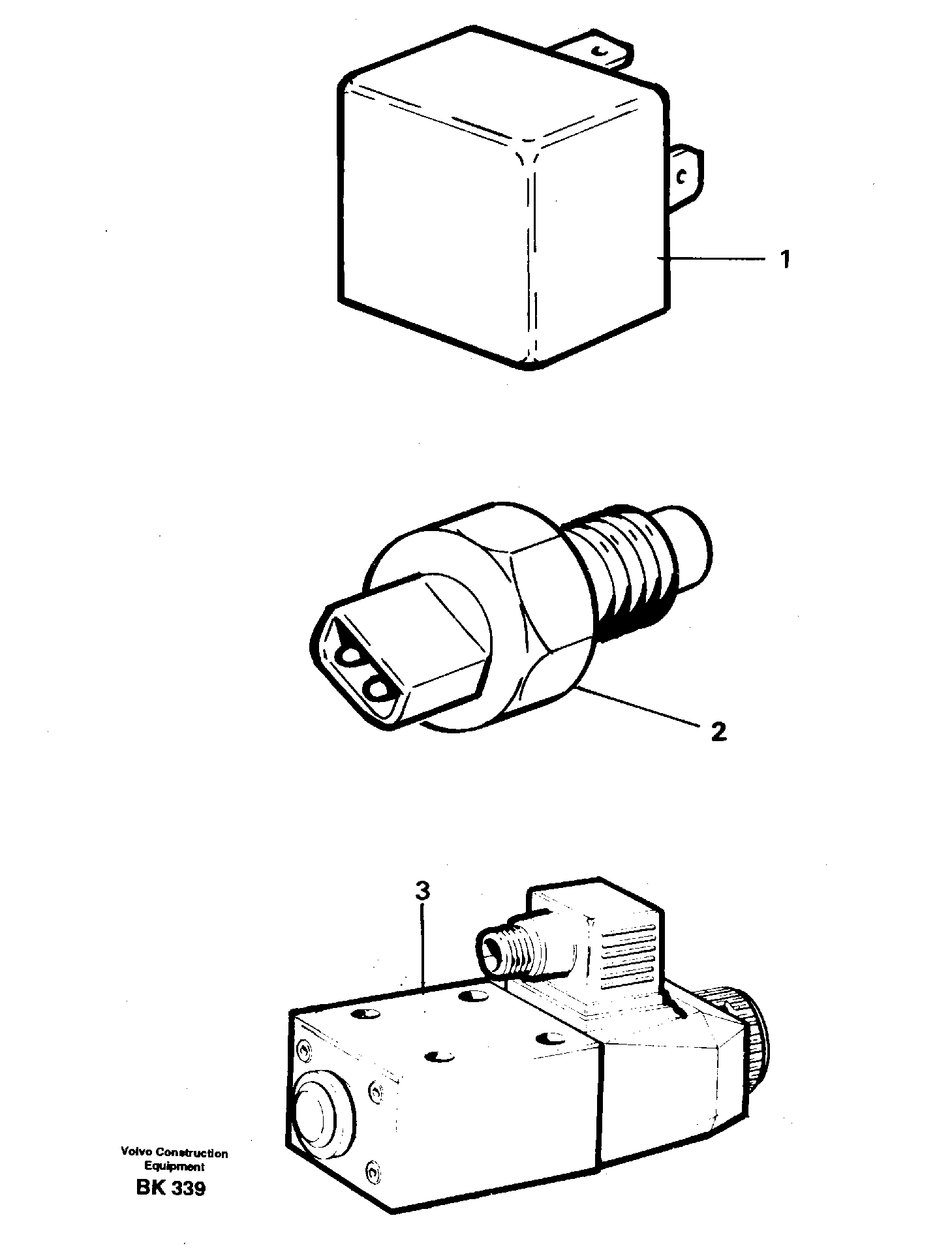 Relays, sensors and solenoid valves. Referens list — volvo parts diagram