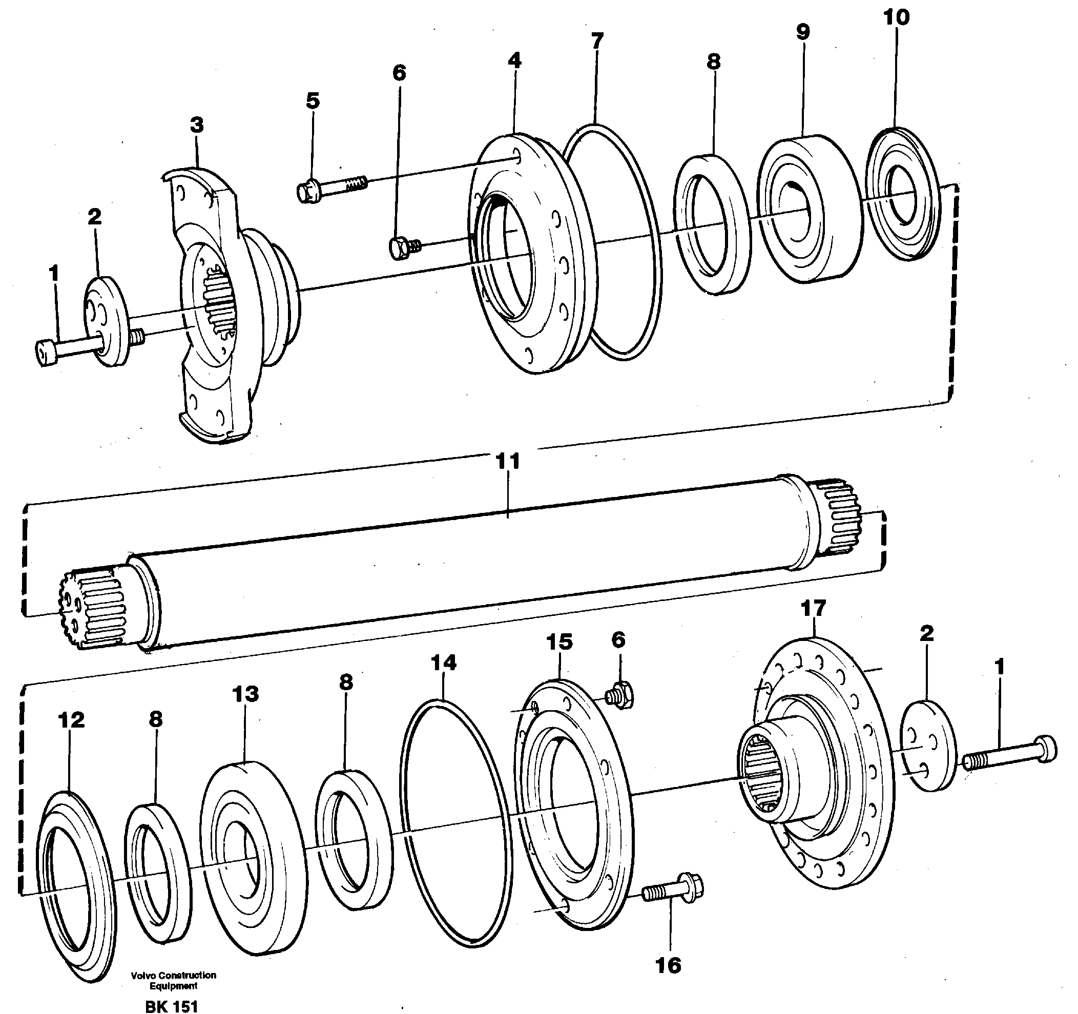 Intermediate shaft — volvo parts diagram