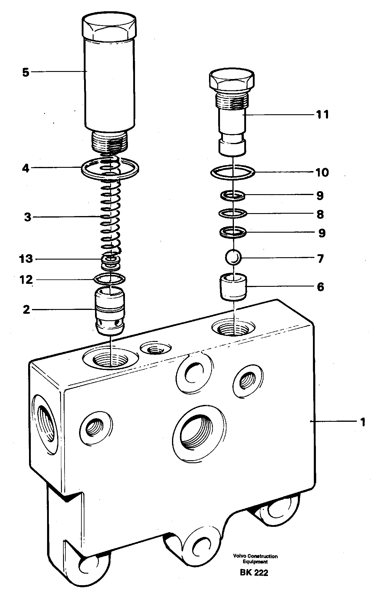 Valve, circuit body and return valve — volvo parts diagram