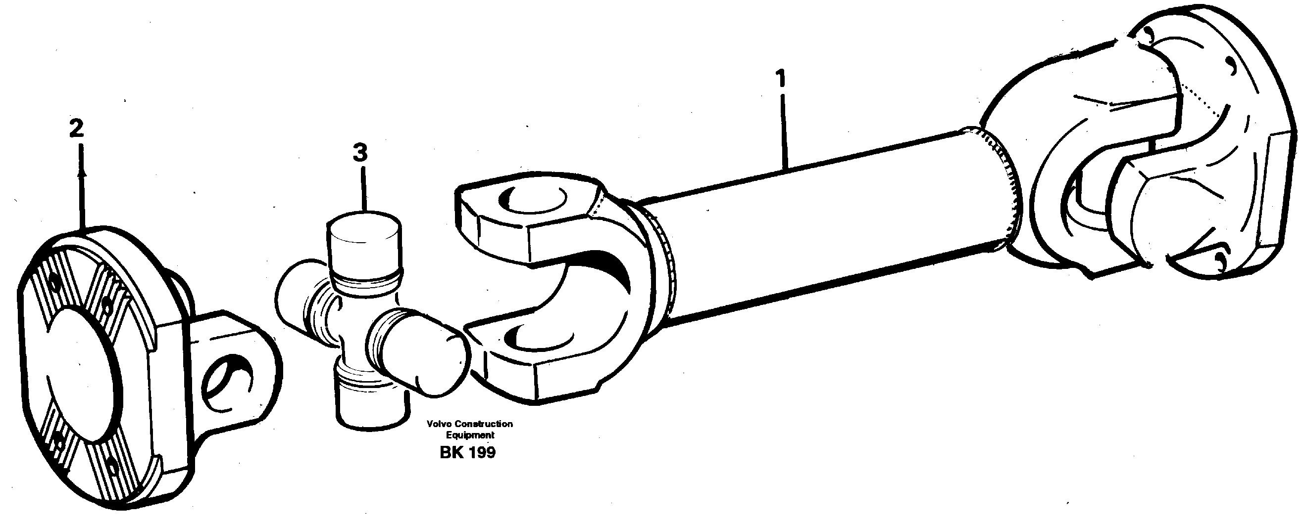 Propeller shaft — volvo parts diagram