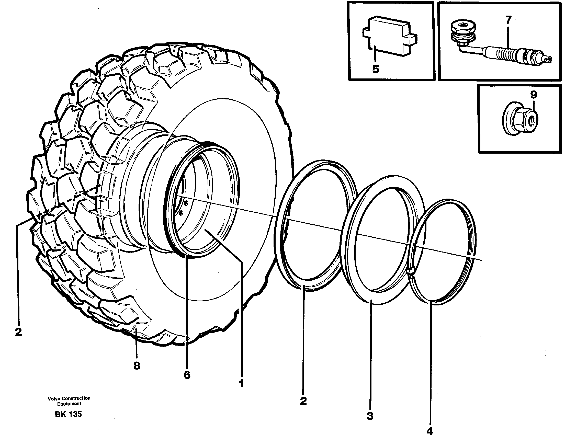 Wheel  26,5 R25** — volvo parts diagram