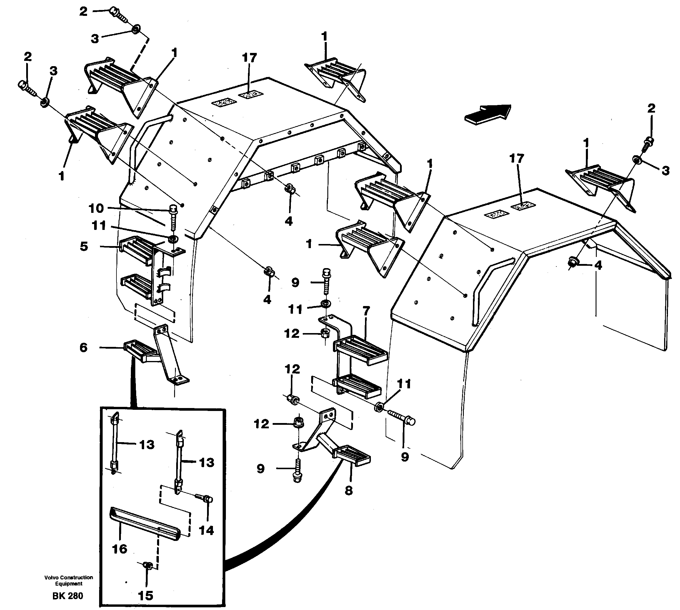 Steps and ladder — volvo parts diagram