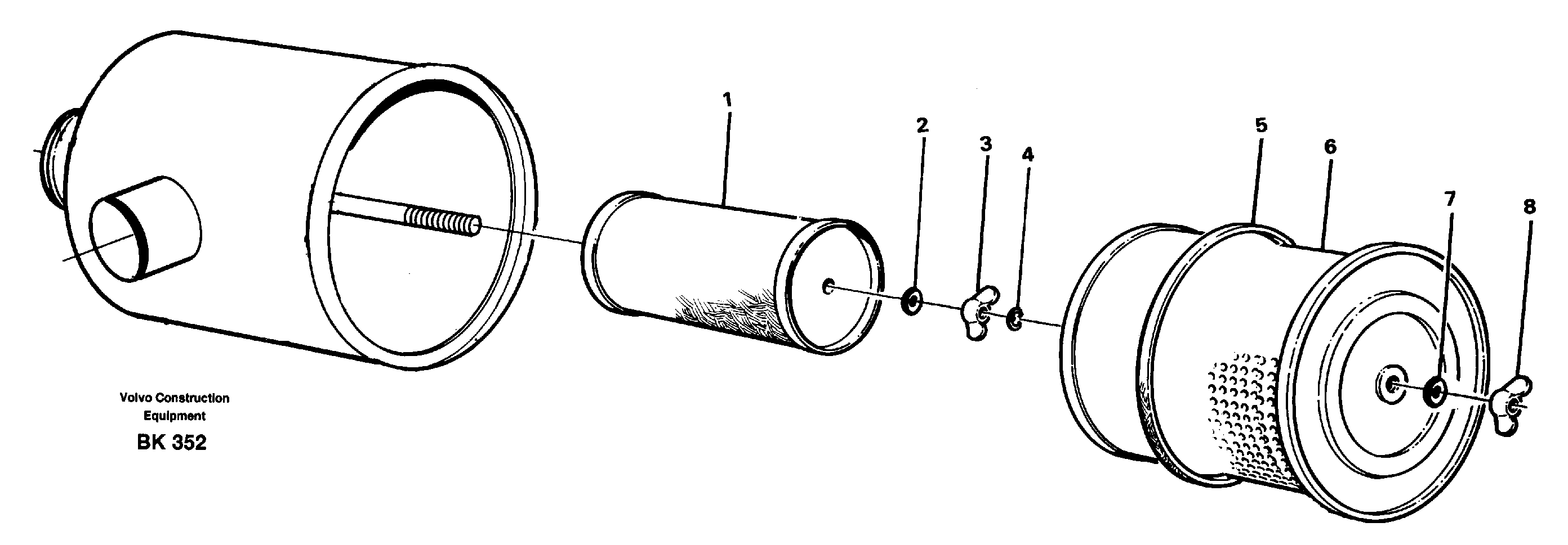 Air filter  93016 — volvo parts diagram