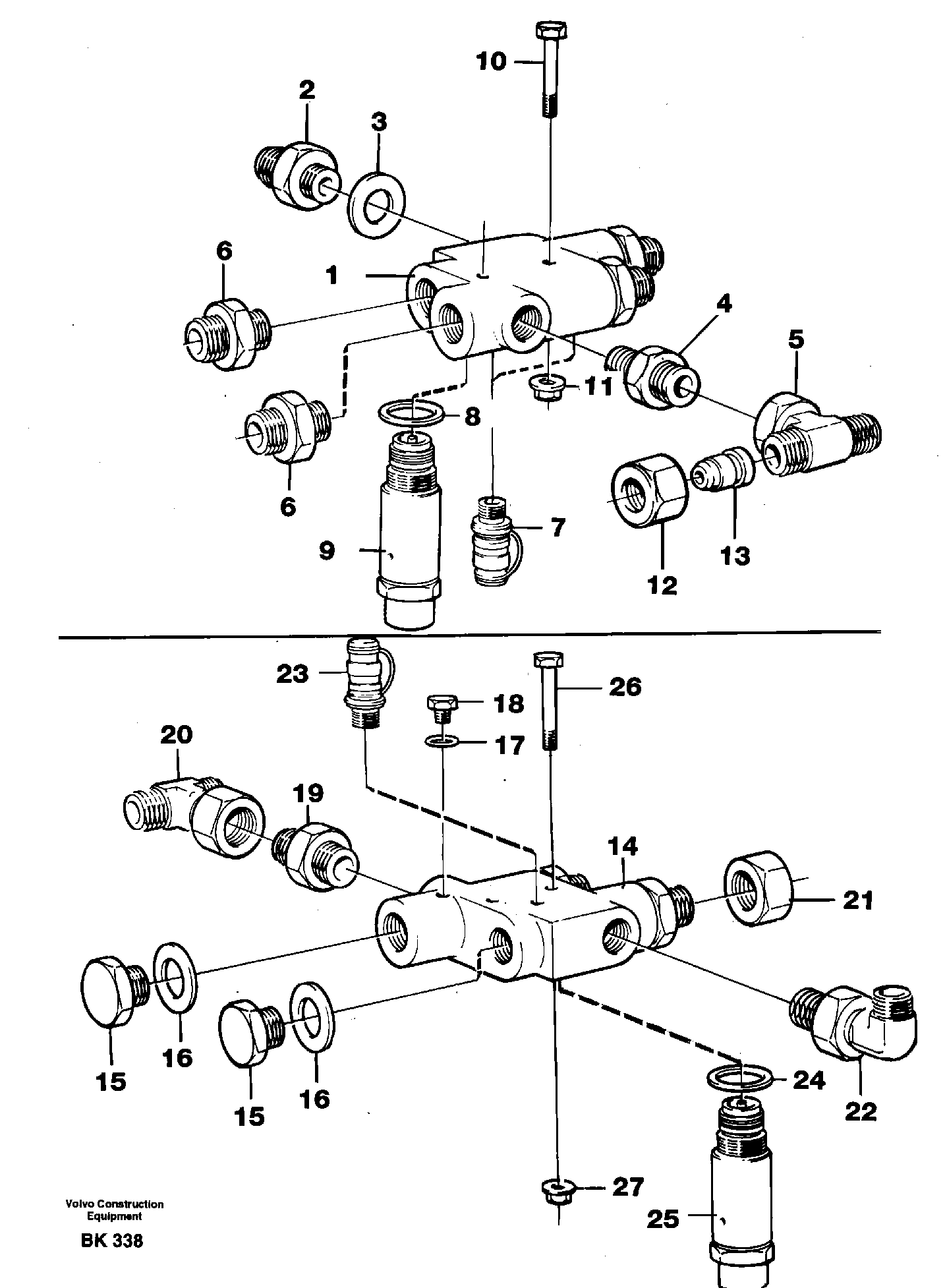 Check valve with fitting parts — volvo parts diagram