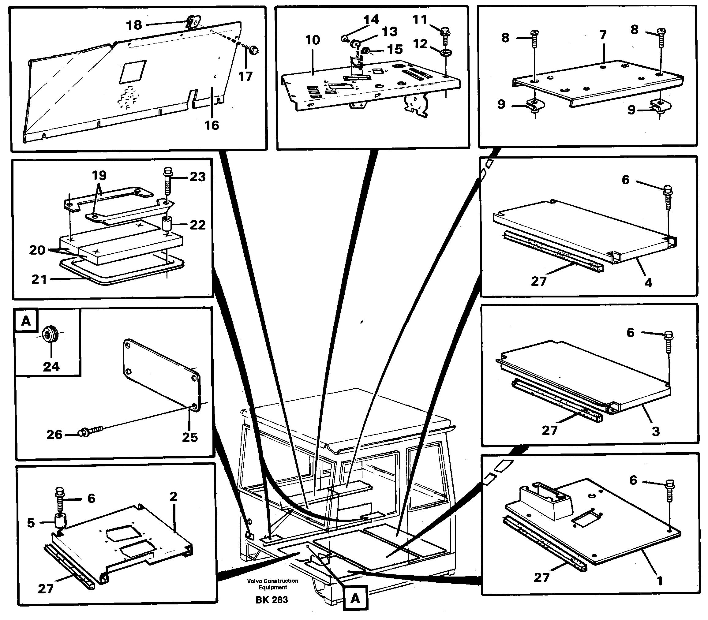 Floor panels and cover plates — volvo parts diagram