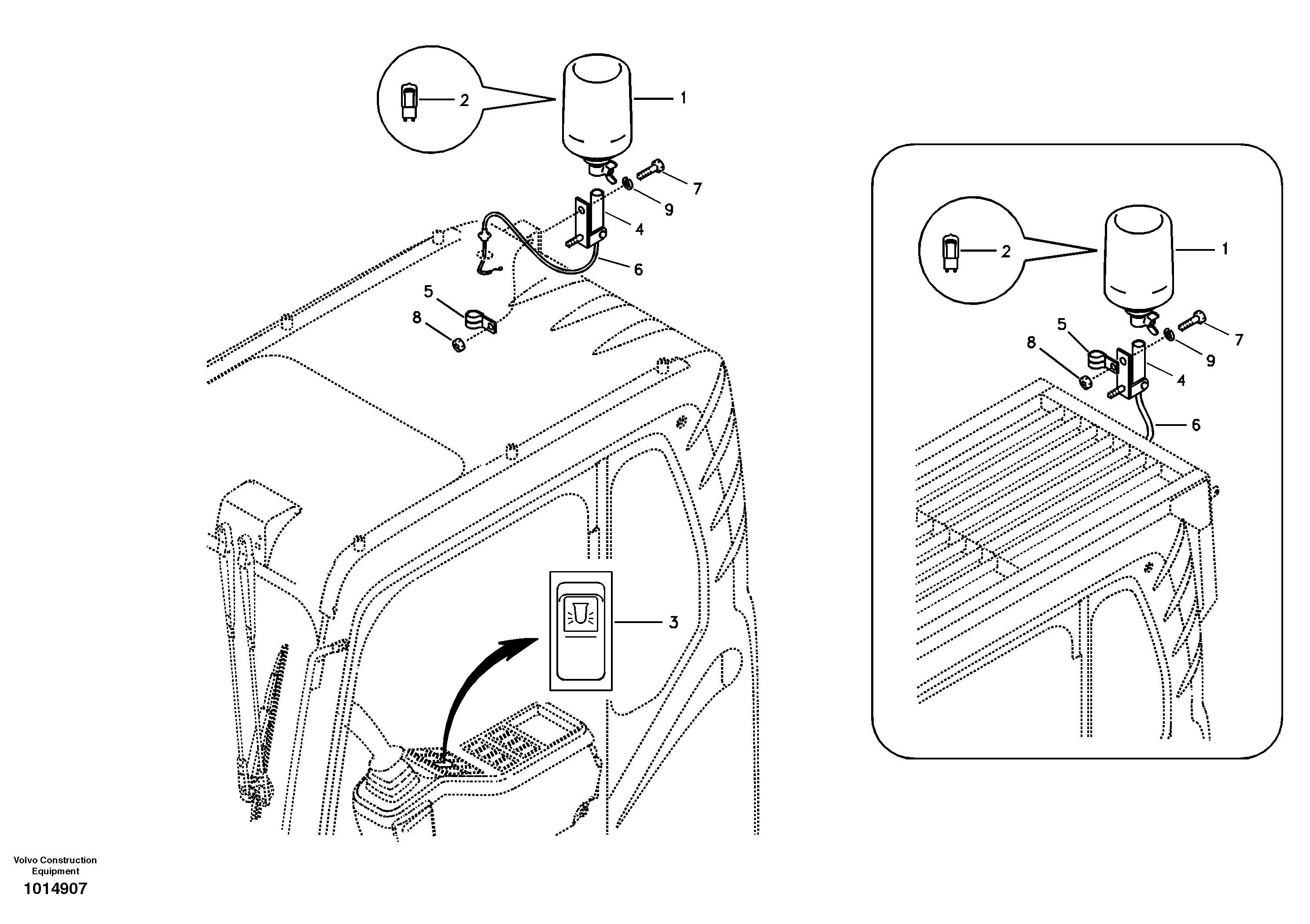 Rotating beacon — volvo parts diagram