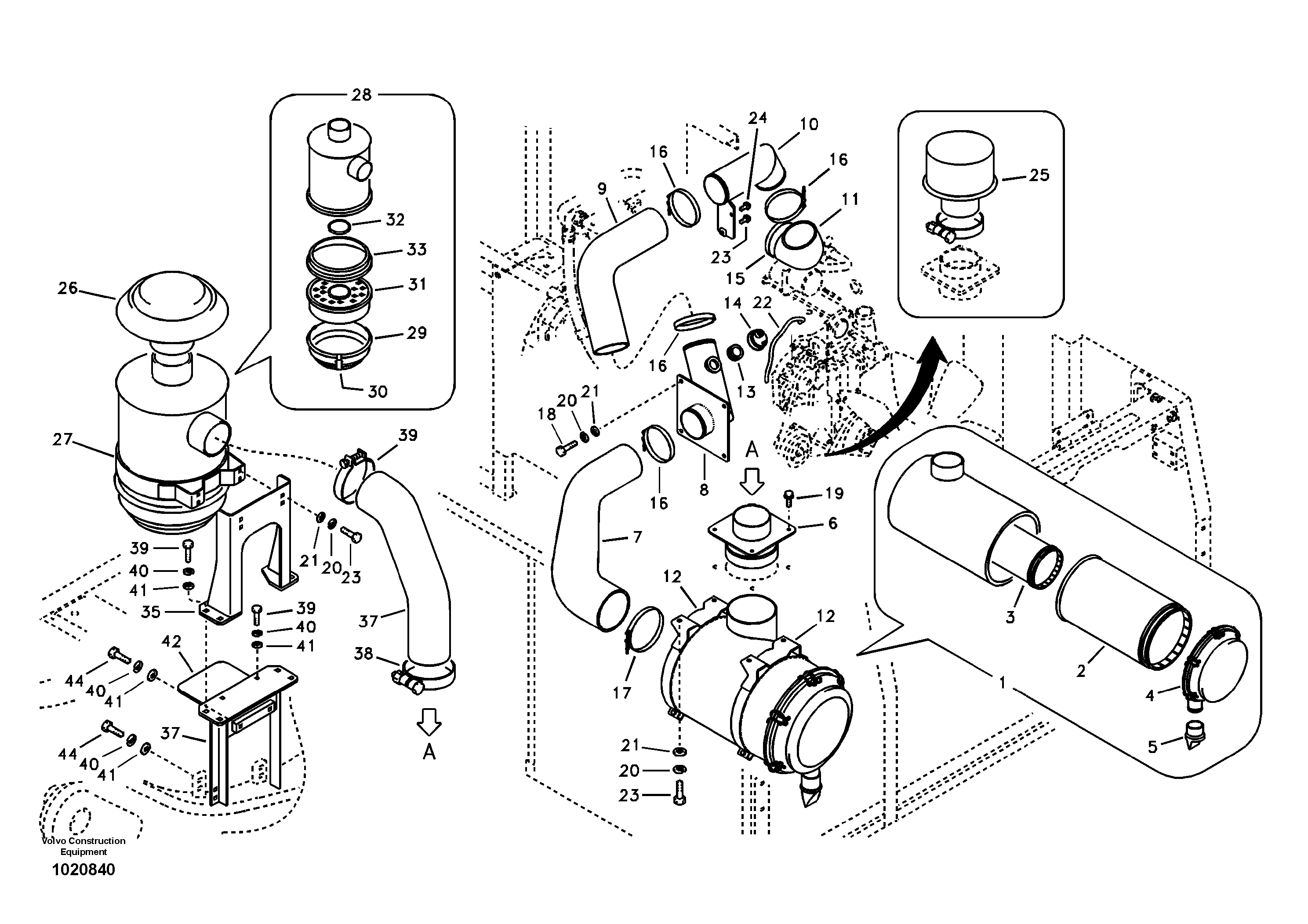 Inlet system — volvo parts diagram