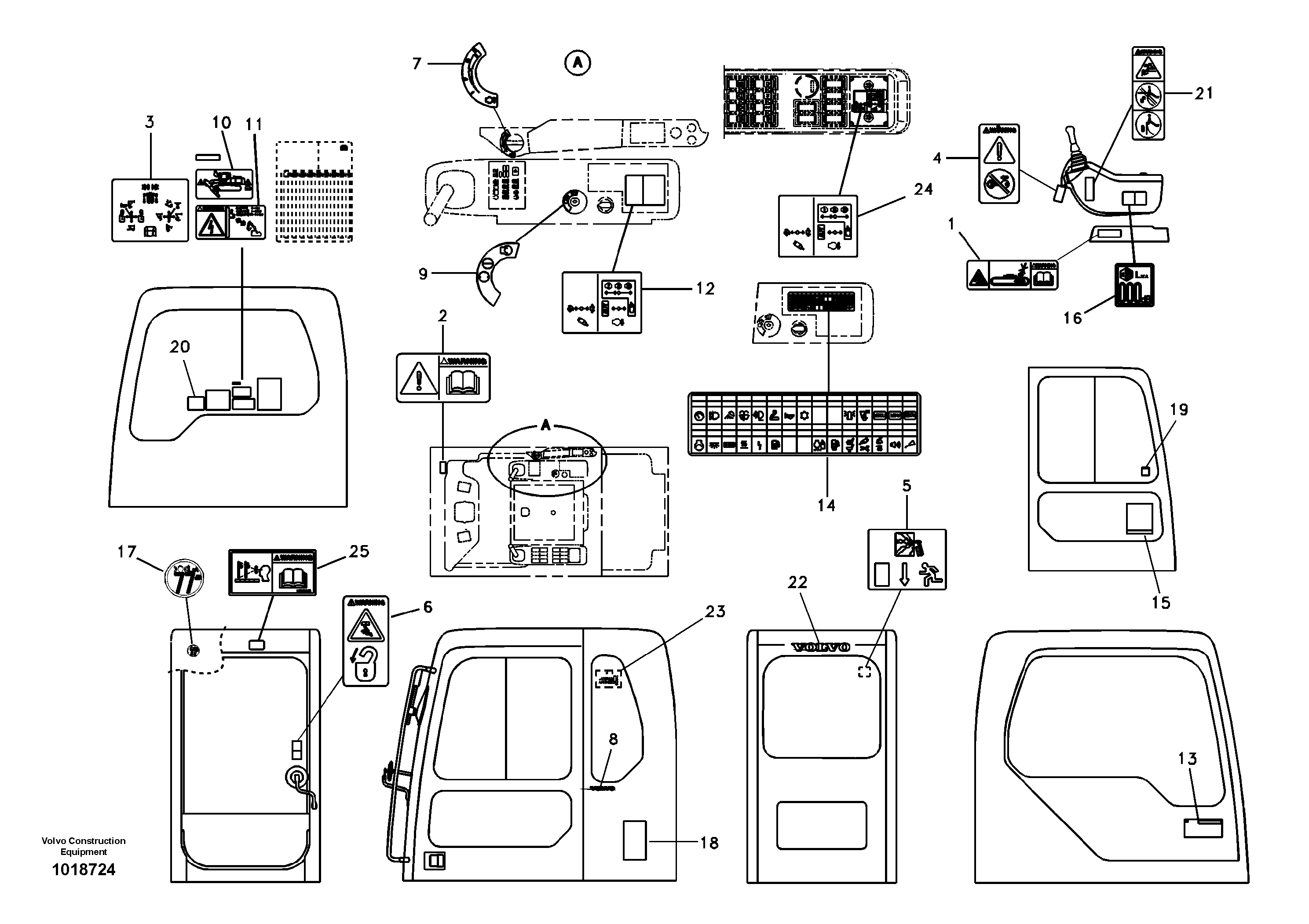 Decal, inner location — volvo parts diagram