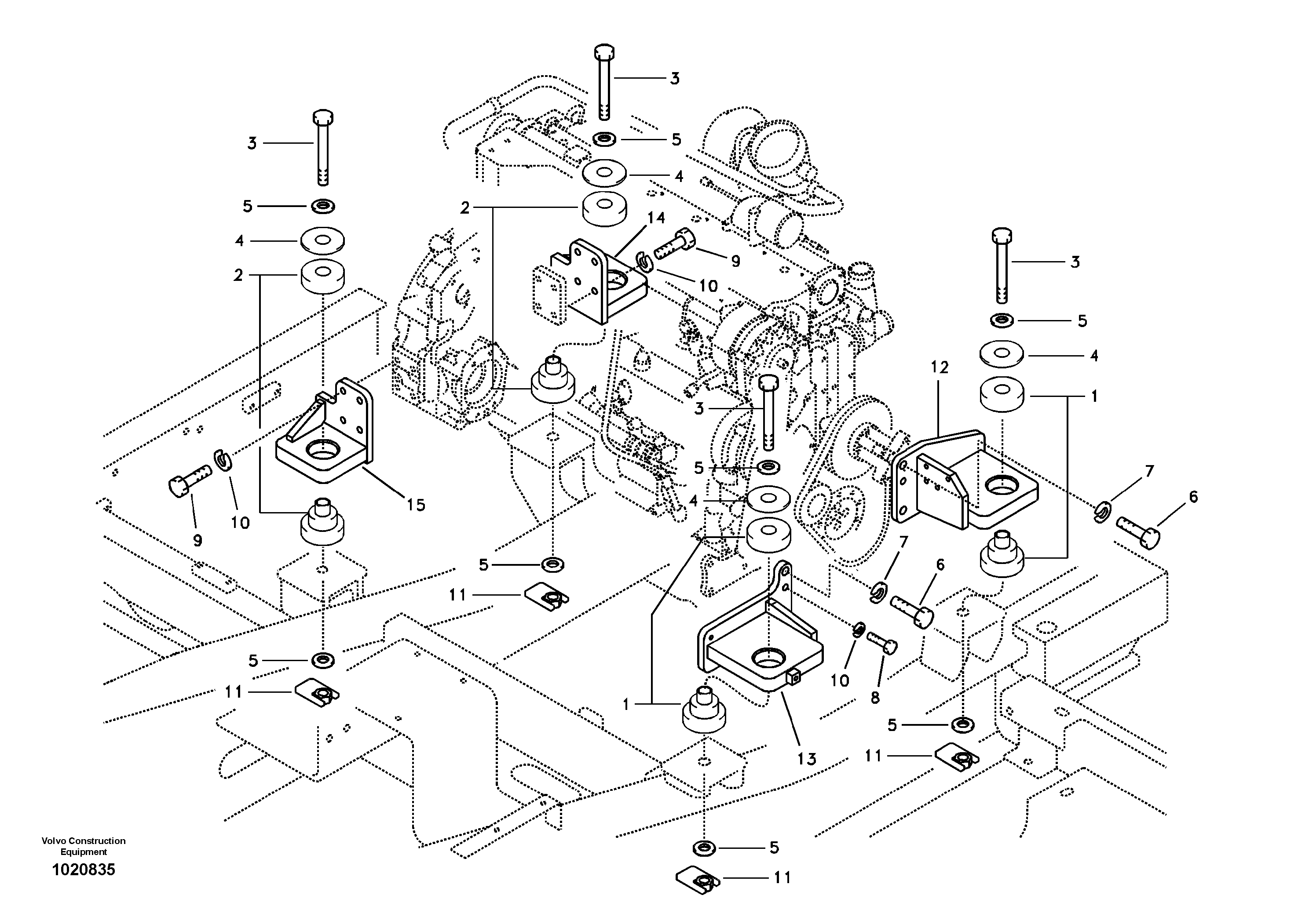 Engine mount — volvo parts diagram