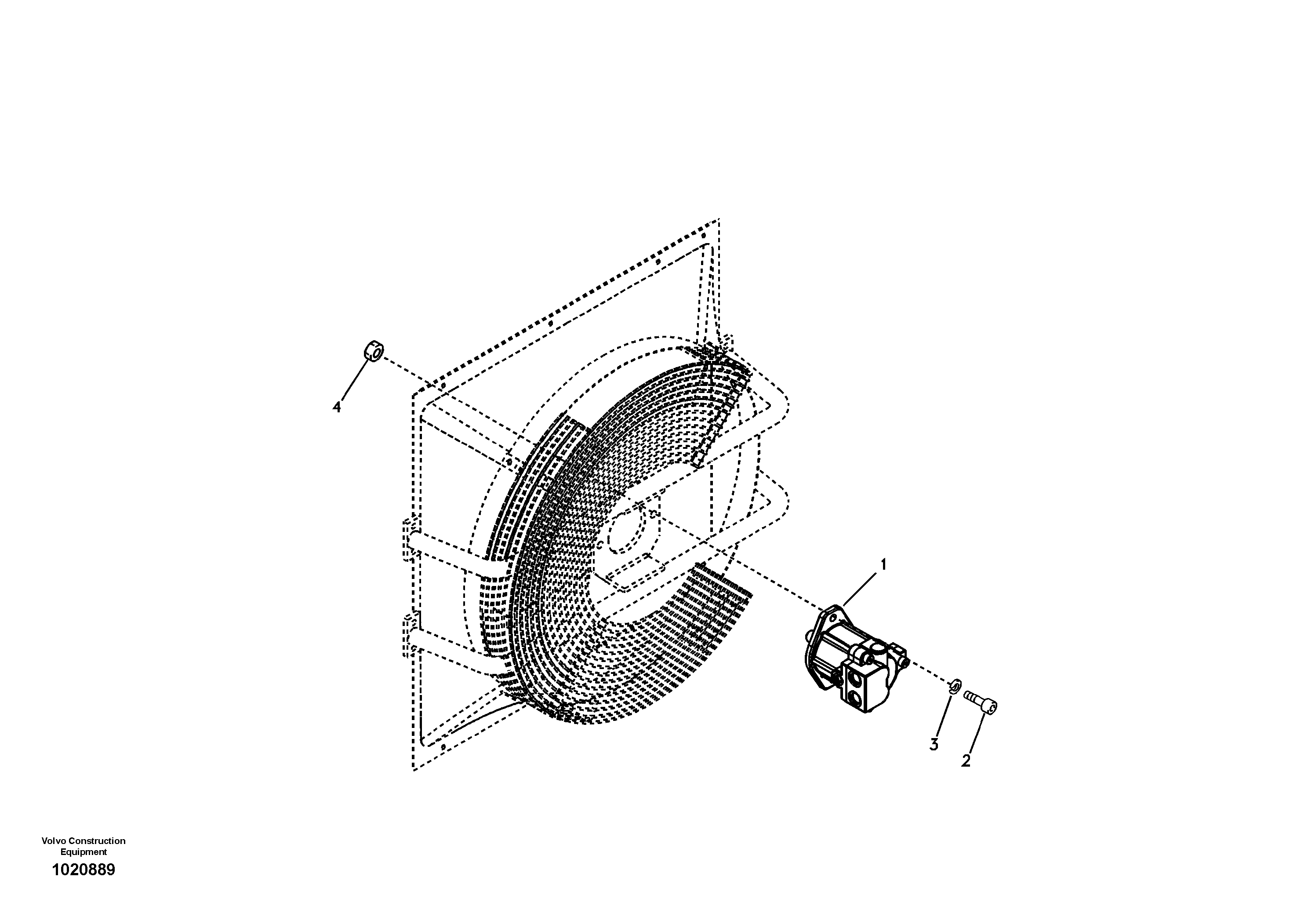 Hydraulic system, oil cooling fan motor mount — volvo parts diagram