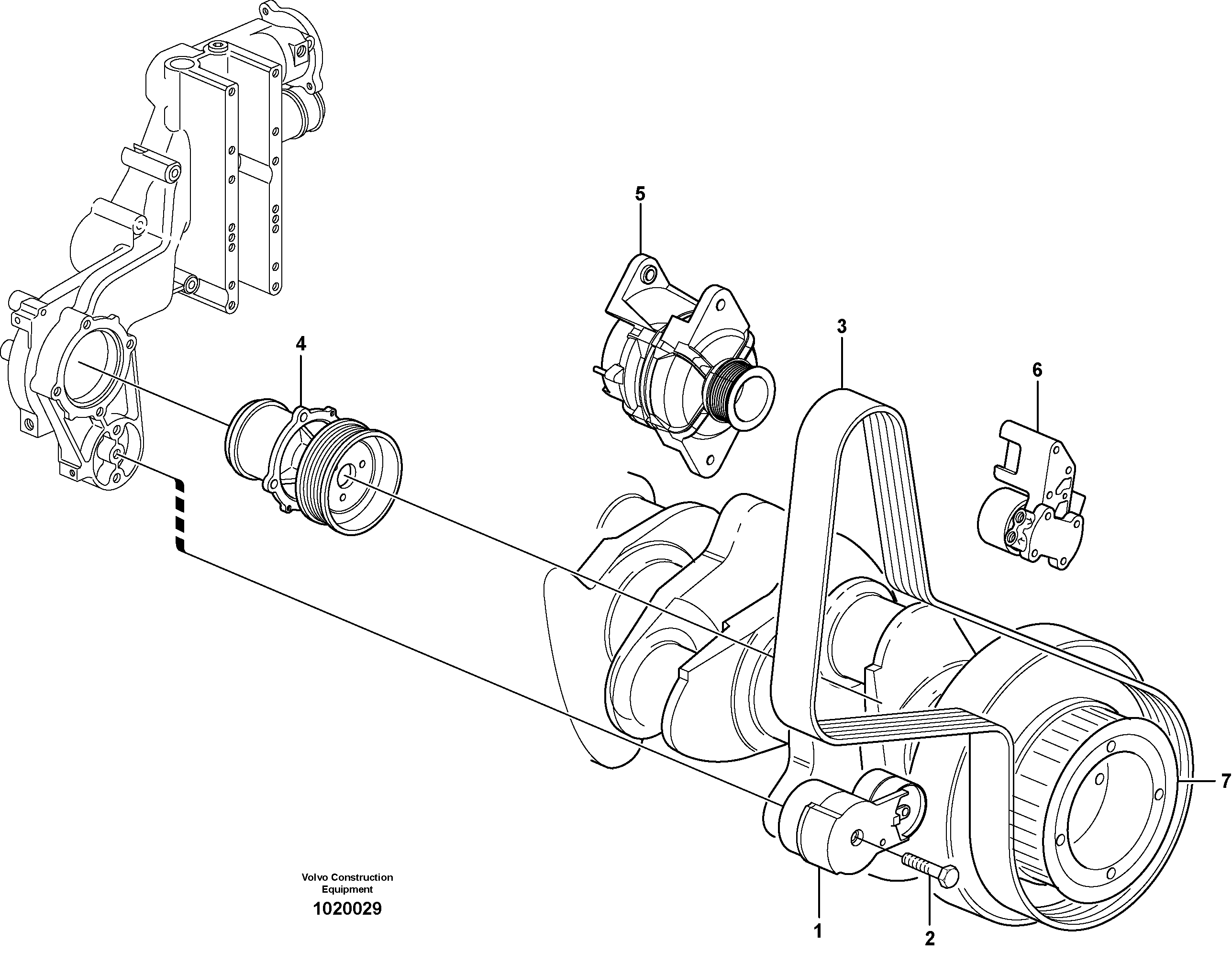 Belt transmission — volvo parts diagram
